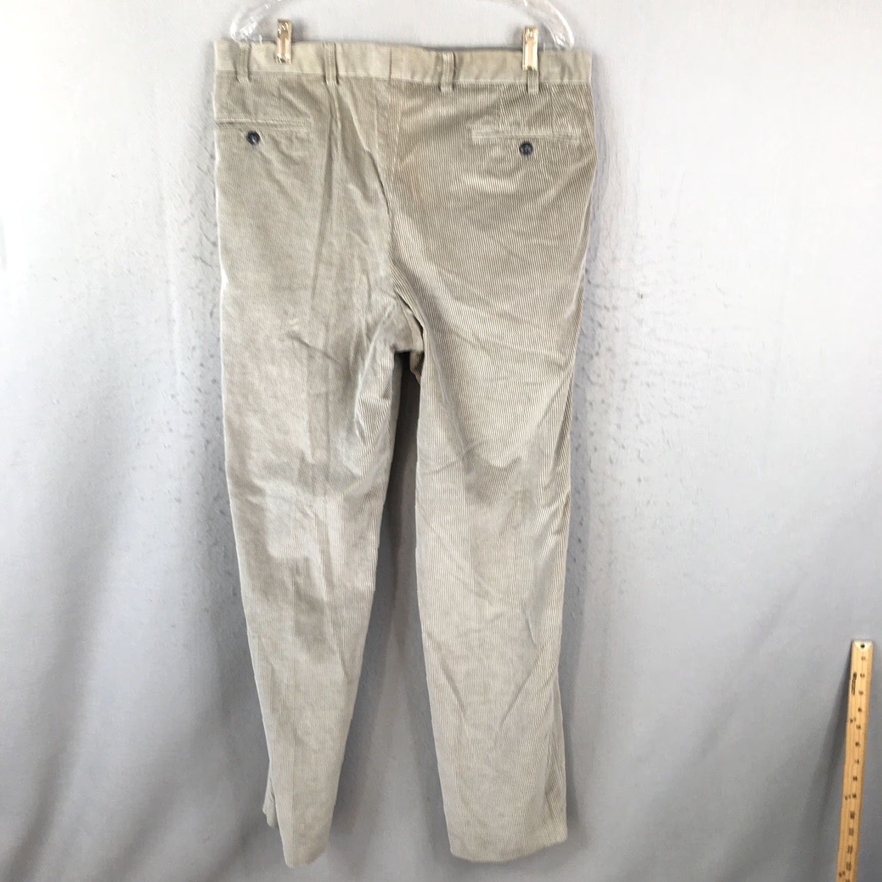 Vintage VINTAGE Bullock & Jones Pants Mens 36 Straight Leg Corduroy Grey Classic Regular Waist 36 Inseam 34 City Casual Business Travel WellMade Size US 36 / EU 52 - 2 Thumbnail