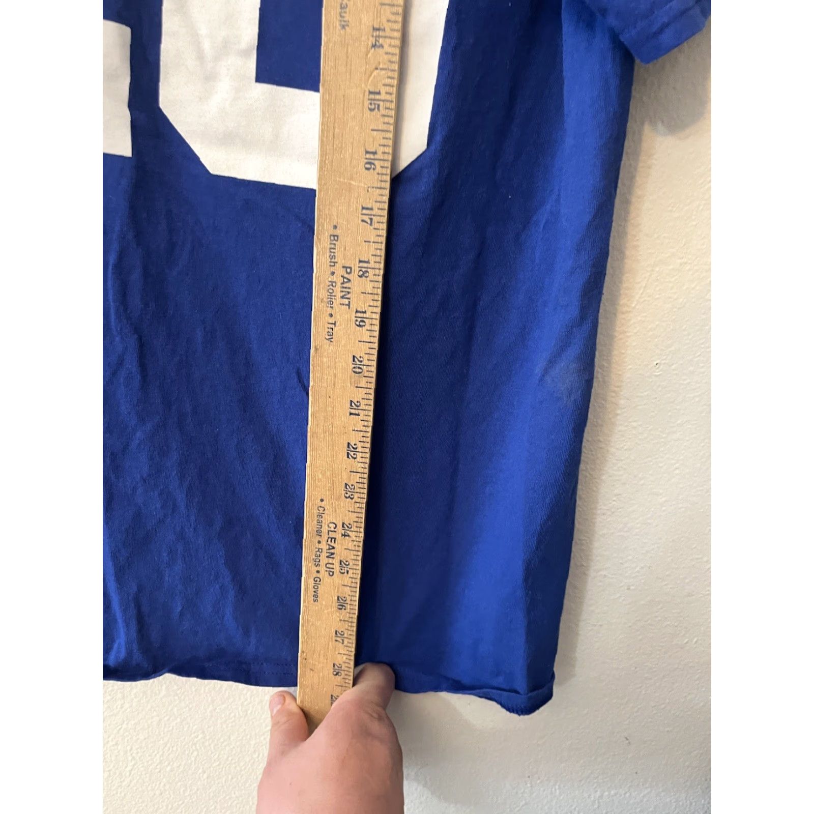 NFL Saquon Barkley Team Apparel T-Shirt NY Giants Blue Short Sleeve Mens Large Sports Cotton Shirt Size US L / EU 52-54 / 3 - 4 Thumbnail