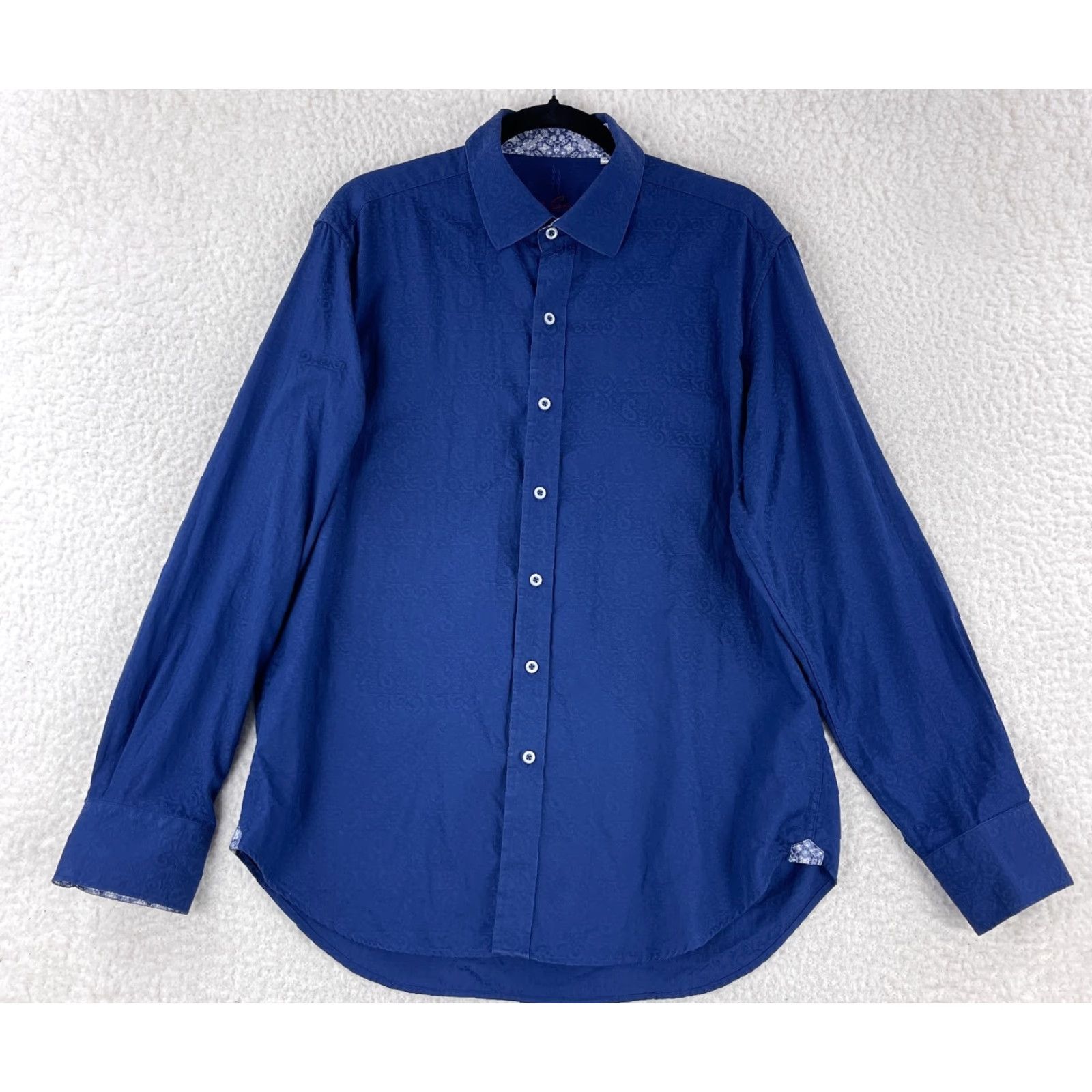 Robert Graham Robert Graham Blue Paisley Button-Up Shirt Mens Long Sleeve 100% Cotton Size Large Size 42R - 2 Thumbnail
