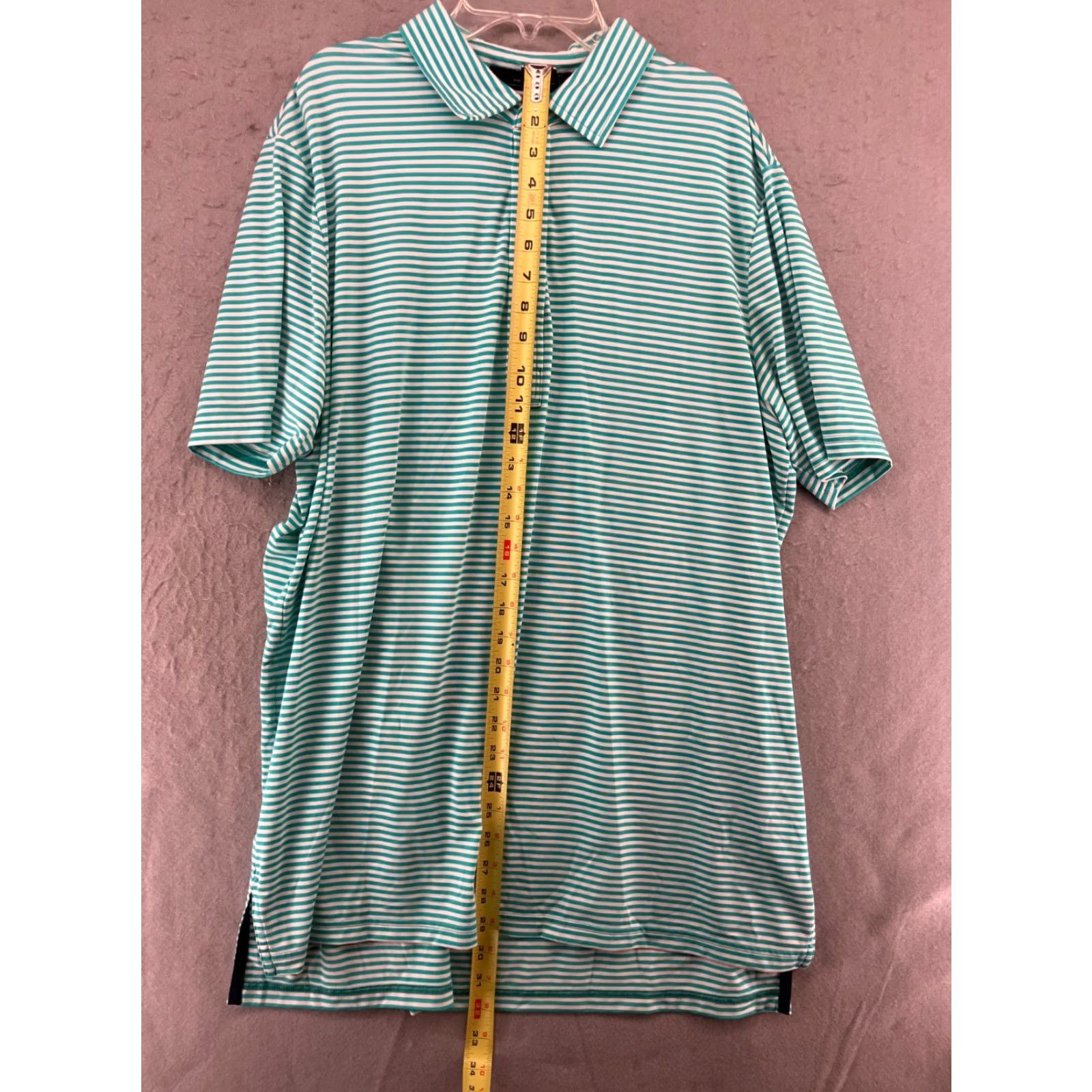 Ralph Lauren Ralph Lauren RLX Polo Mens Large Striped Green and White Polo Size US L / EU 52-54 / 3 - 4 Thumbnail