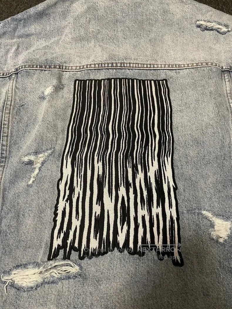 Balenciaga Balenciaga Oversize Embroidered Denim Jacket. Size US L / EU 52-54 / 3 - 4 Thumbnail