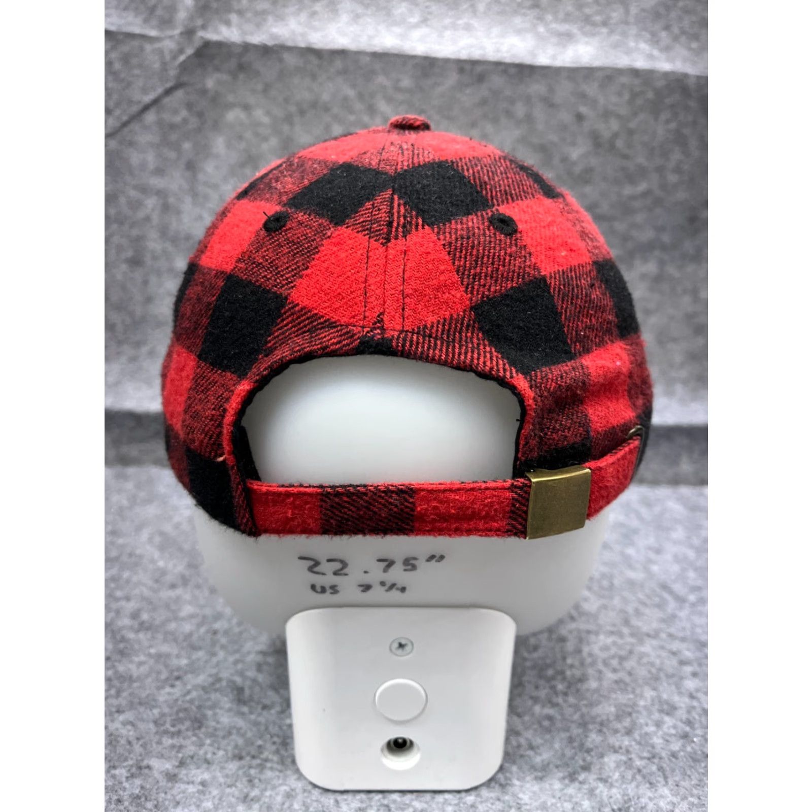 Vintage Kbethos Hat Cap Strap Back Adult One Size Red Black Plaid Flannel Poly Cotton Size ONE SIZE - 6 Thumbnail