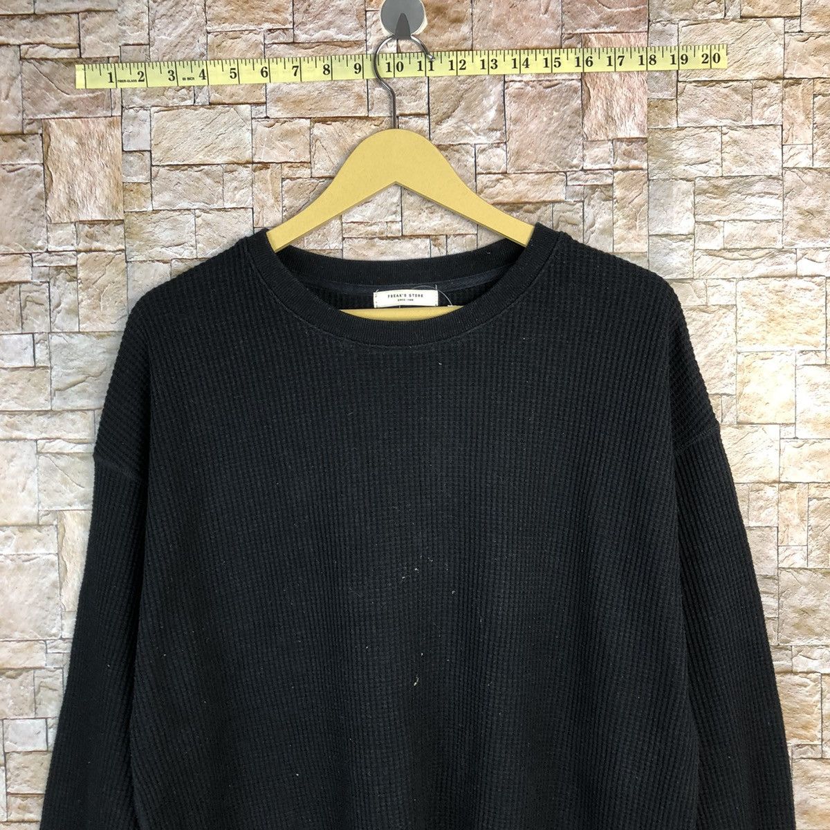Japanese Brand Freak Store Black Sweatshirt knitwear #A421 Size L / US 10 / IT 46 - 2 Thumbnail