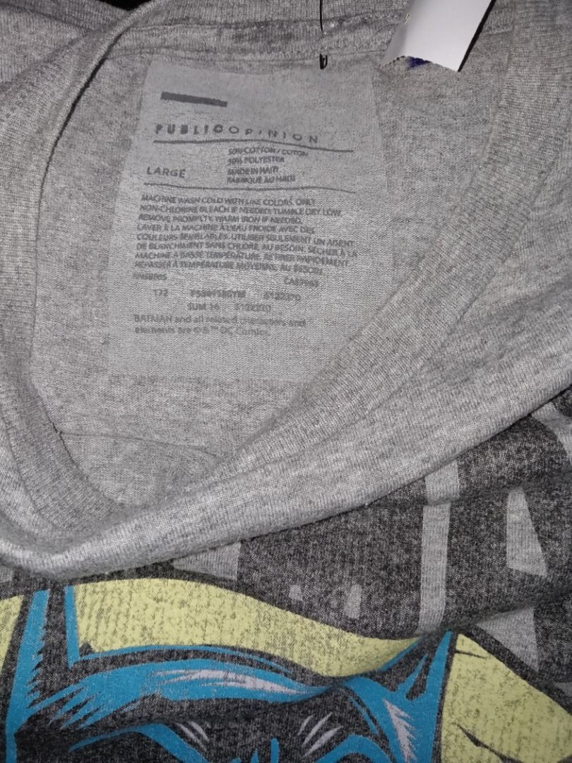 DC Comics RARE BATMAN OVERPRINT MOVIE SUPERHERO LARGE T-SHIRT Size US L / EU 52-54 / 3 - 2 Thumbnail