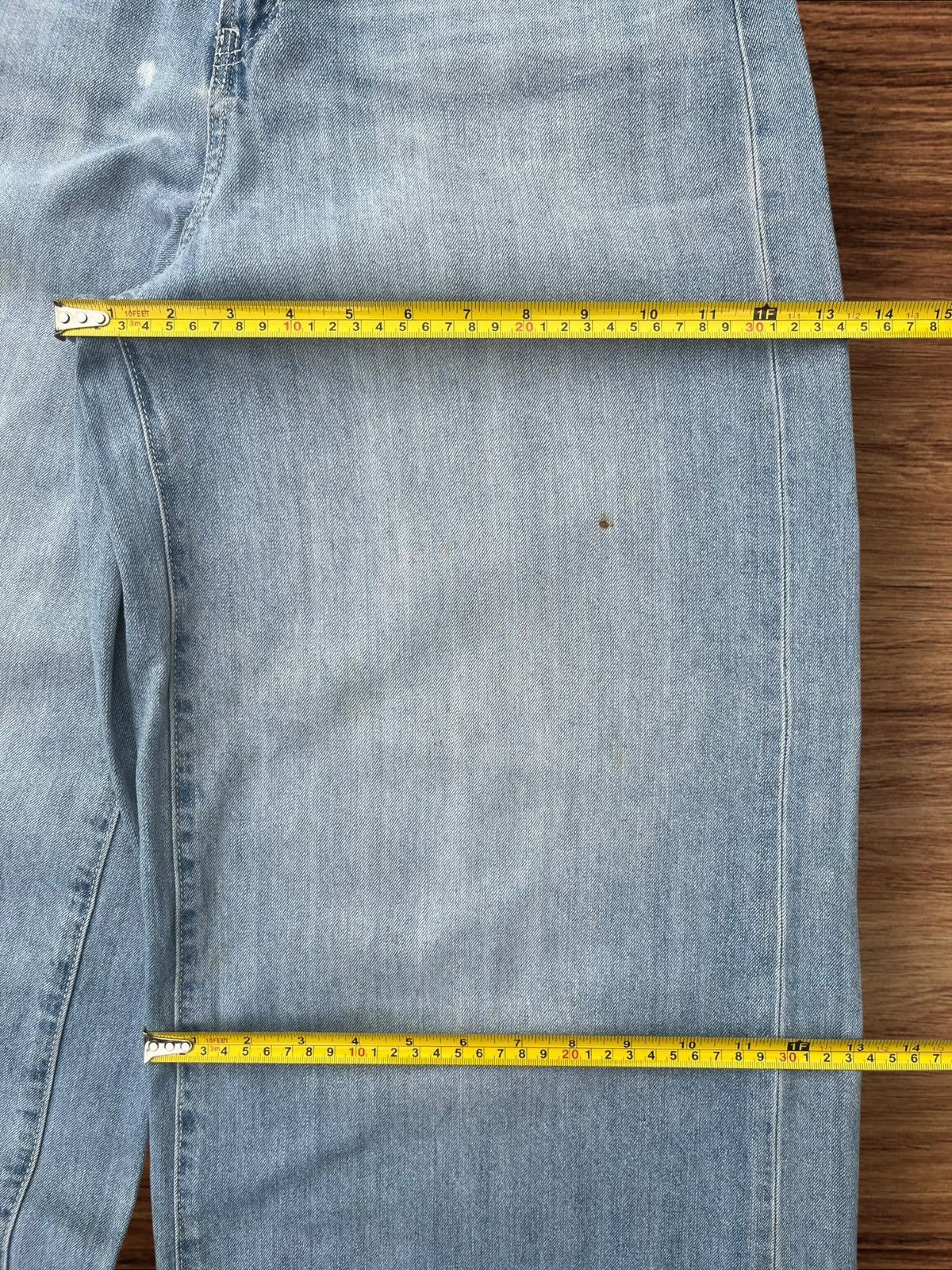 GU × Japanese Brand × Uniqlo Vintage Japanese Brand GU Super Wide Leg Blue Washed Jeans Size 26" / US 2 / IT 38 - 13 Thumbnail