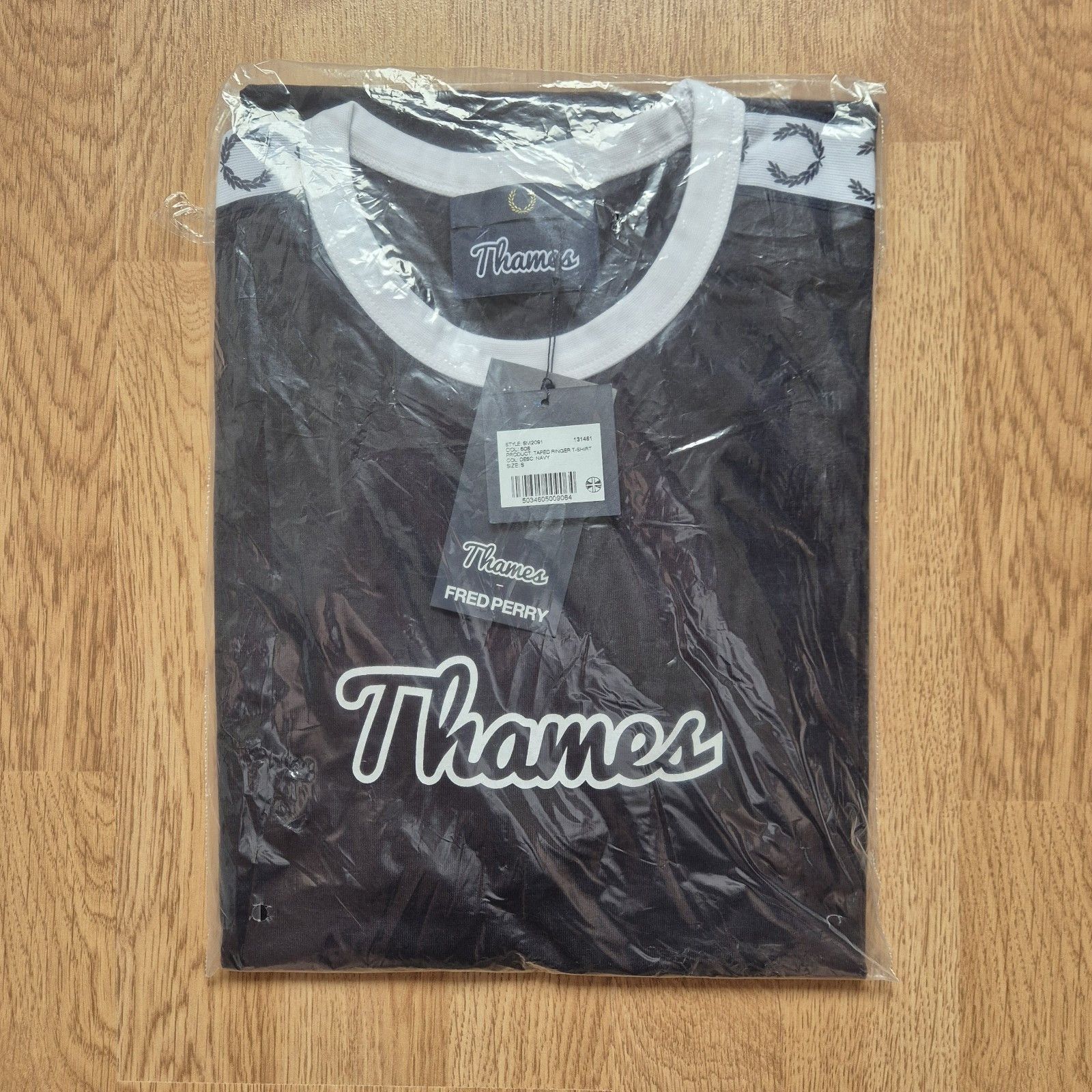 Thames Thames x Fred Perry Ringer Tee Navy Small Brand New SS19 Size US S / EU 44-46 / 1 - 6 Thumbnail