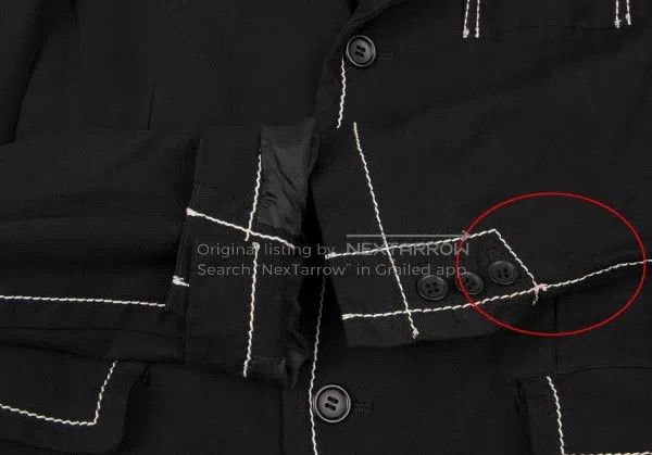 Comme des Garcons Comme des Garcons Black Retro Stitched Blazer Size S / US 4 / IT 40 - 8 Thumbnail