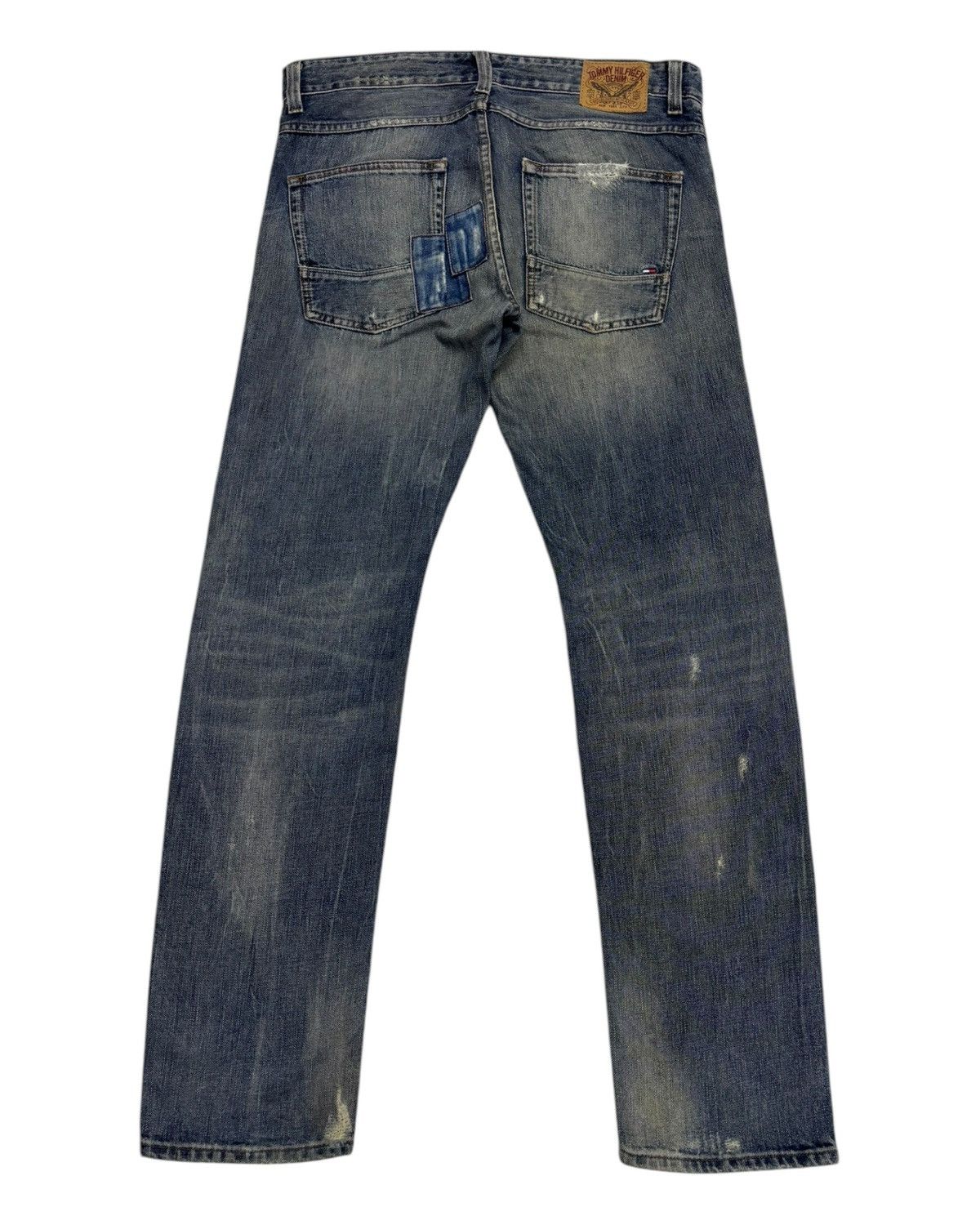 Hysteric Glamour × JNCO × Tommy Hilfiger VINTAGE PATCHWORK DISTRESS TOMMY HILFIGER DENIM JEANS SLIM Size US 36 / EU 52 - 3 Thumbnail