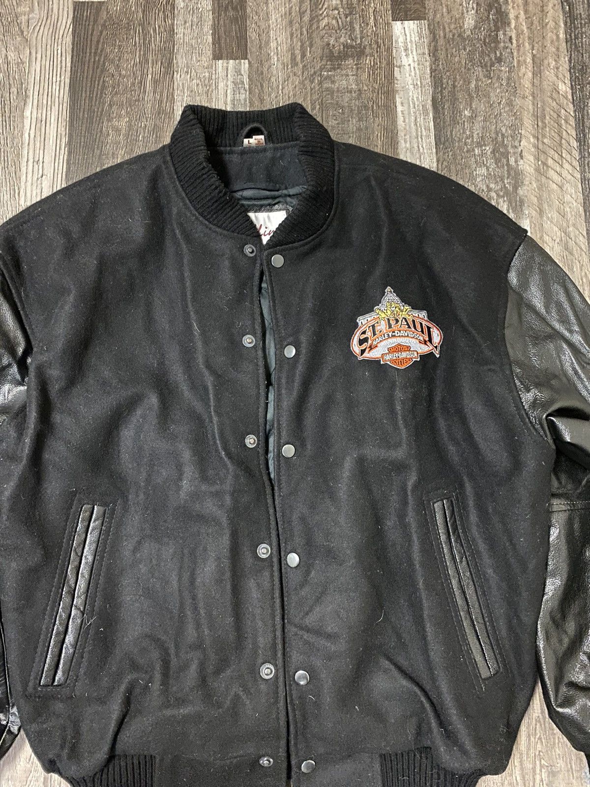 Harley Davidson Vintage Harley Davidson Letterman Varsity Jacket Leather Size US L / EU 52-54 / 3 - 4 Thumbnail