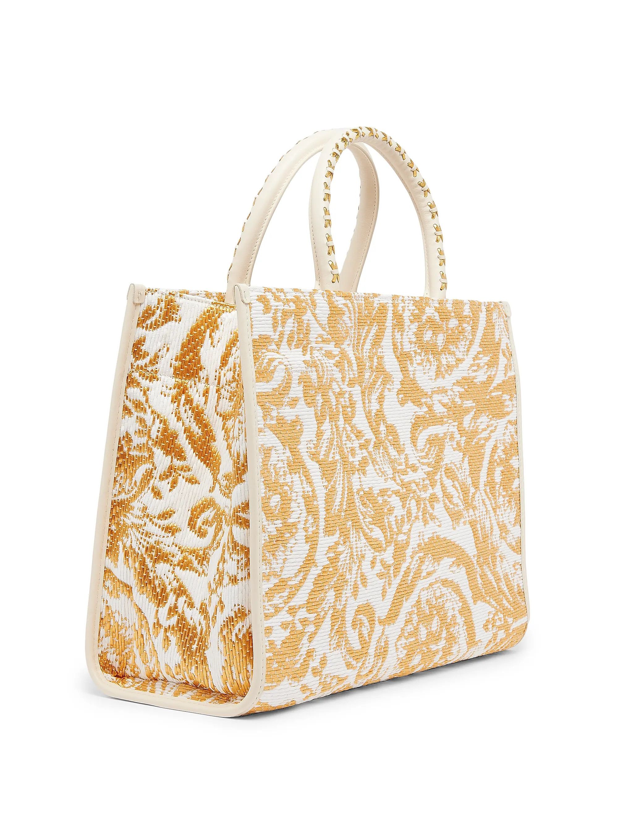 Versace os11x0126 Size: OS / Large Athena Jacquard Raffia Tote Bag Size ONE SIZE - 5 Thumbnail