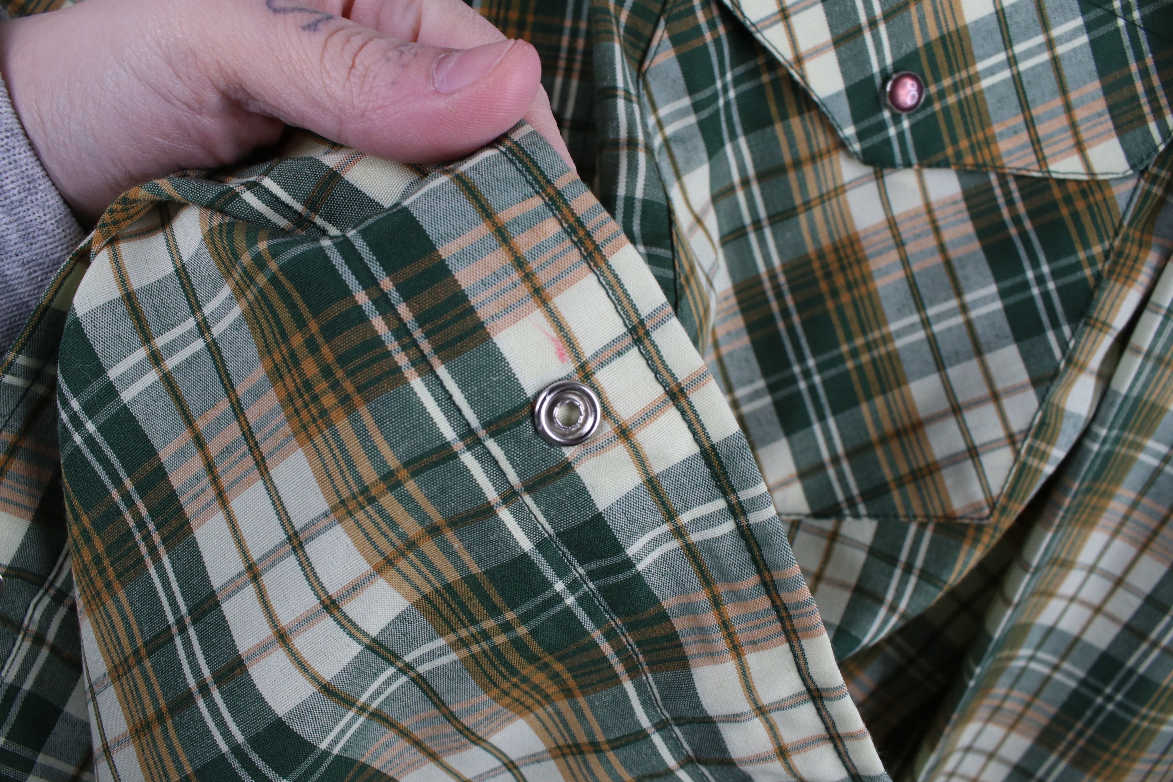 Vintage Vintage 90s Streetwear Rodeo Cowboy Snap Button Shirt Plaid Size US XXL / EU 58 / 5 - 5 Thumbnail