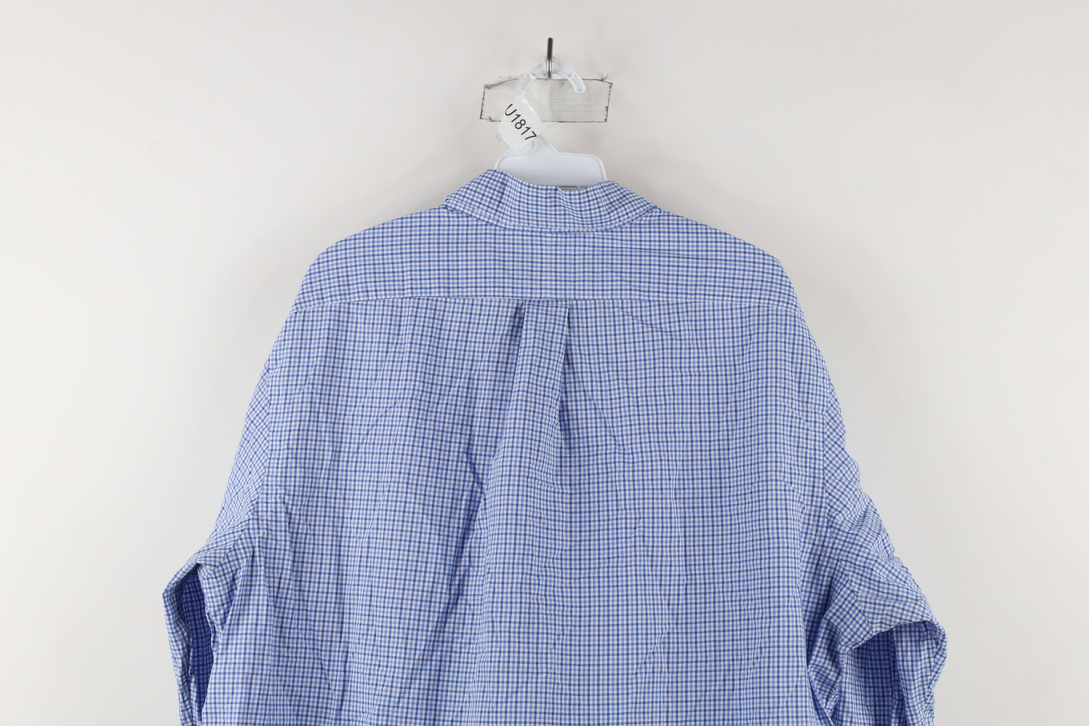 Polo Ralph Lauren Ralph Lauren Long Sleeve Button Down Shirt Blue Plaid Cotton Size US XL / EU 56 / 4 - 8 Thumbnail