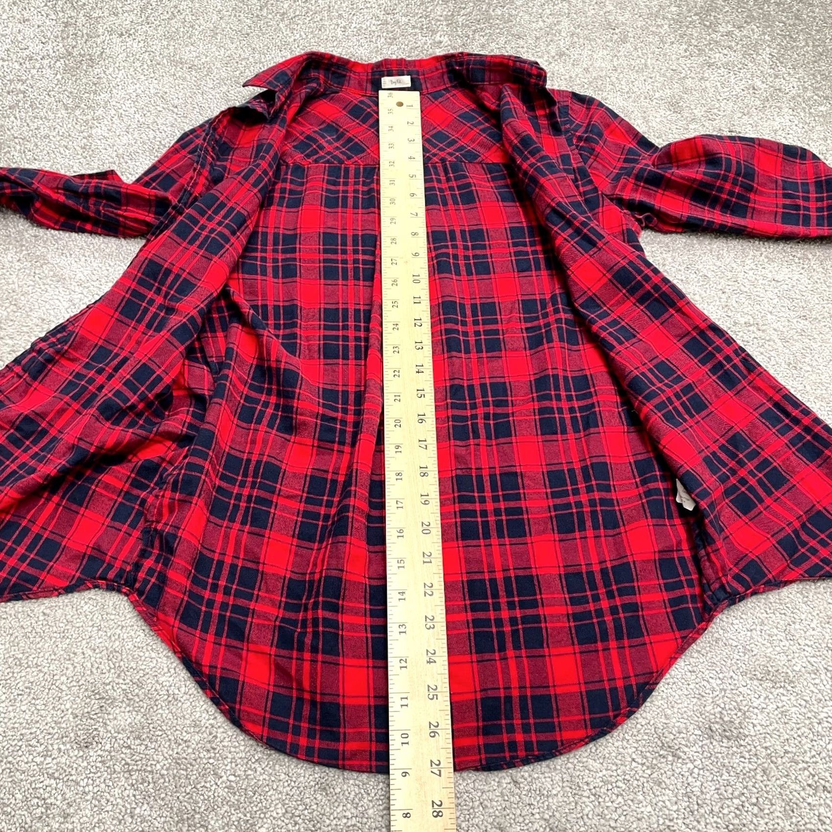 J.Crew J.CREW Boy Fit Flannel Shirt Womens XS Red Blue Plaid Button Down Cotton Casual Shirt Womens XS Plaid Button-Up Shirt Solution Size XS / US 0-2 / IT 36-38 - 5 Thumbnail