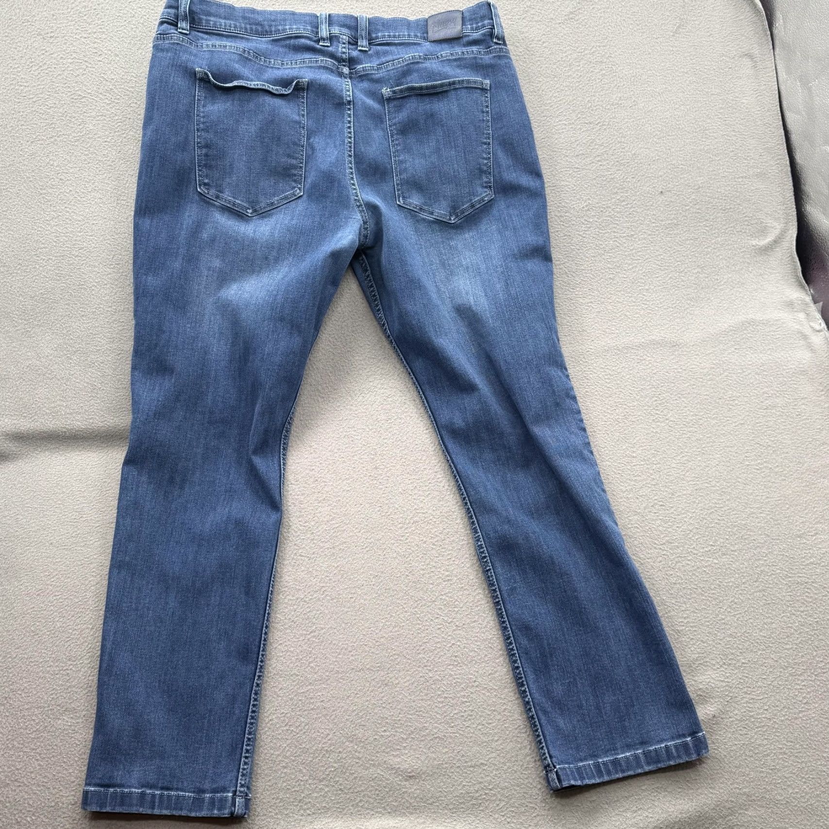 Denime Mugsy Kin Jeans Slim Tapered Stretch Denim 36x29 Blue Medium Wash Mens Non-Vintage"} Size US 36 / EU 52 - 2 Thumbnail