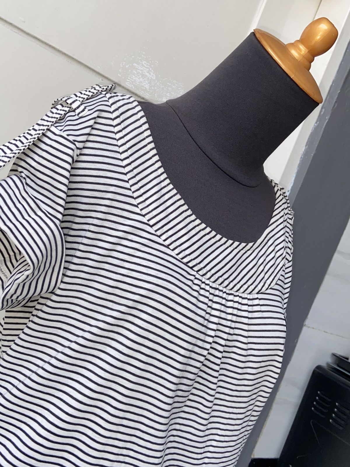 Burberry BURBERRY Striped Midi Dress Size XS / US 0-2 / IT 36-38 - 4 Thumbnail