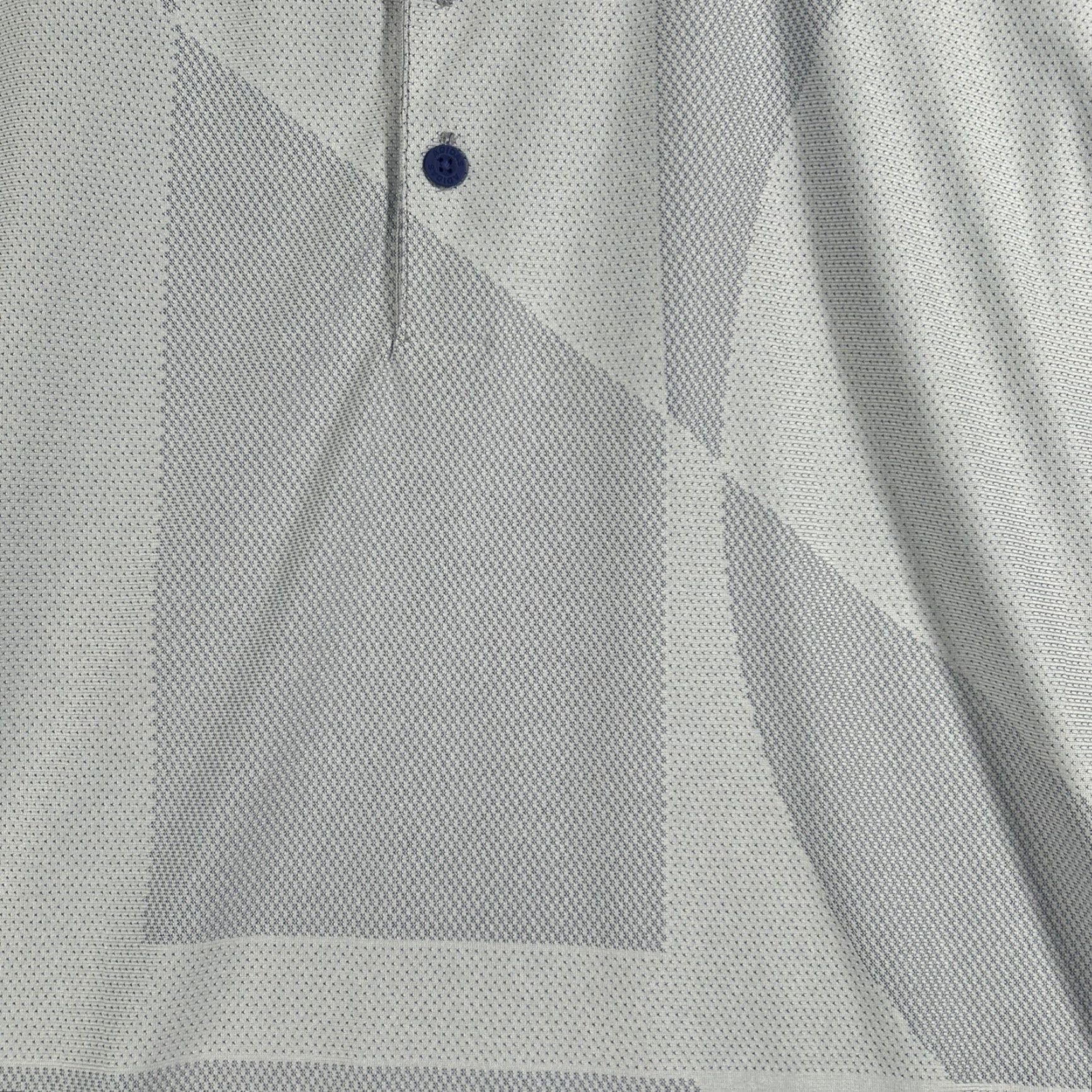 Adidas Adidas Jacquard Mens XL Gray Polyester Short Sleeve Polo Shirt Stretch Shirt Polo Size US XL / EU 56 / 4 - 4 Thumbnail
