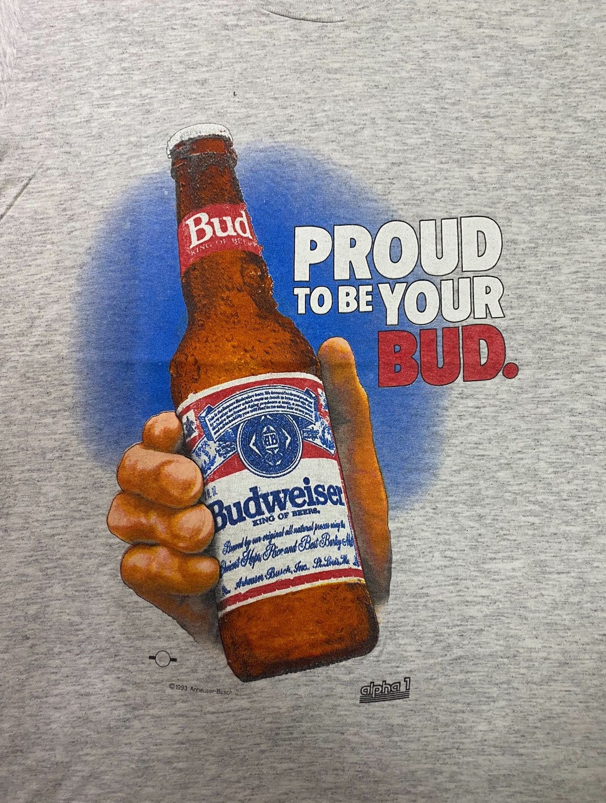 Budweiser Vintage Budweiser Proud to Be Your Bud Tee Size US M / EU 48-50 / 2 - 2 Thumbnail