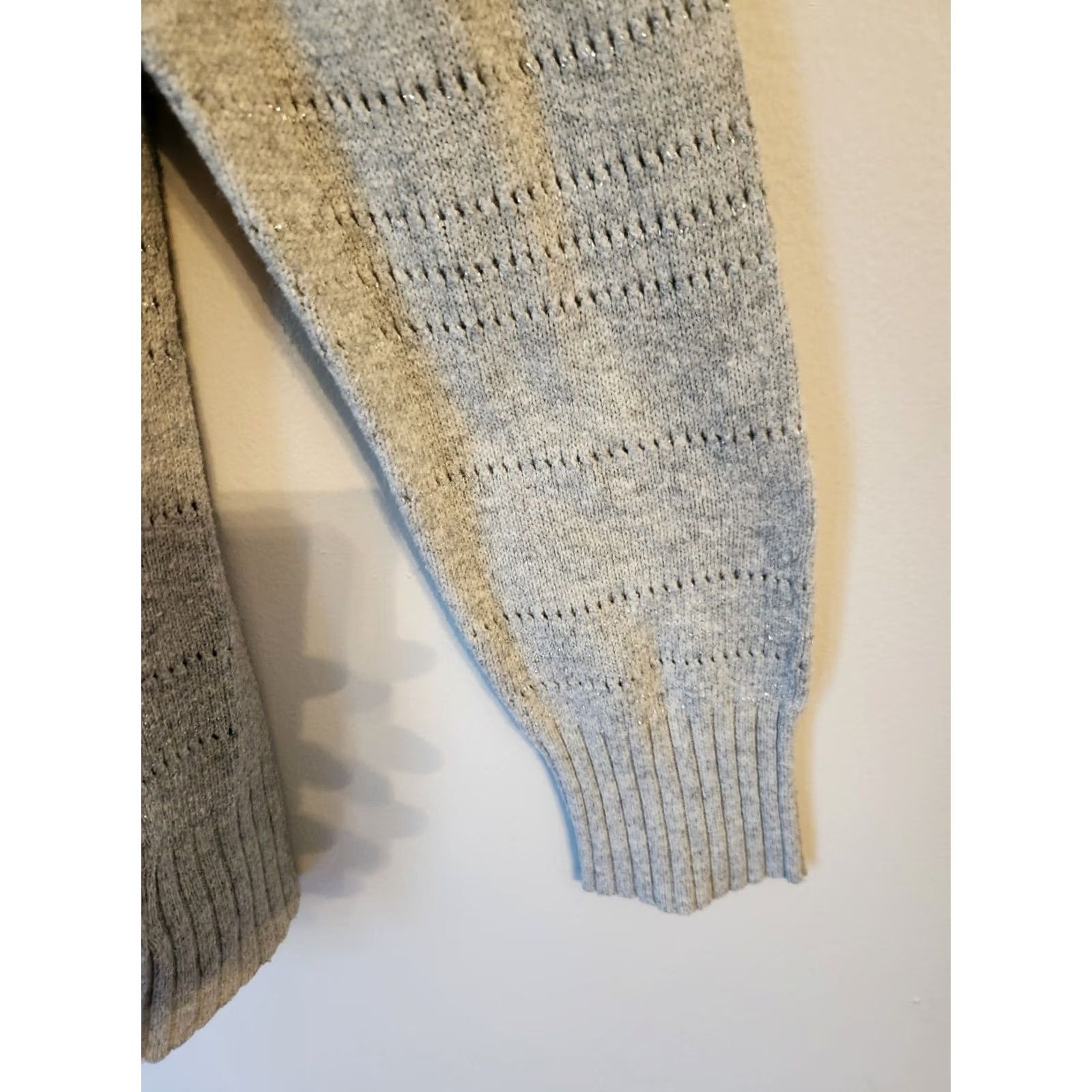 Old Navy Old Navy Sweater Gray Metallic Silver Long Sleeve Top XXL Size XXL / US 16-18 / IT 52-54 - 3 Thumbnail
