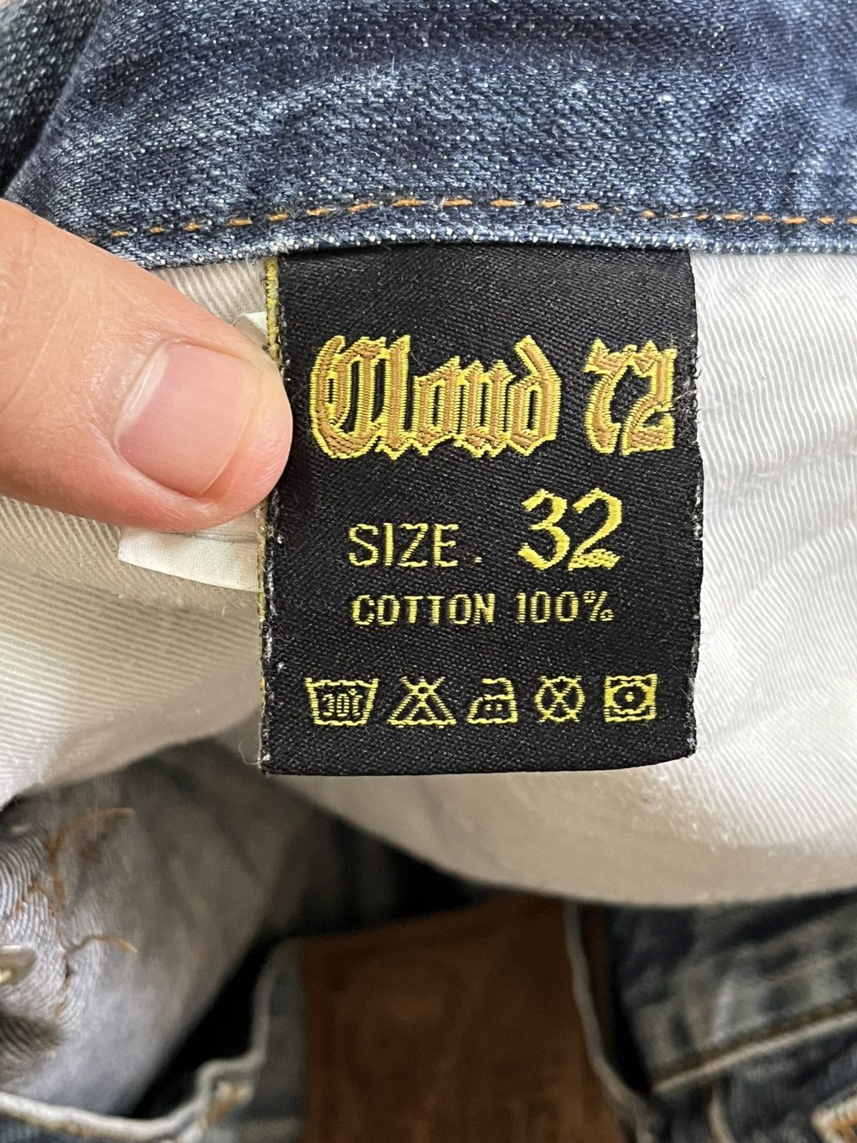 POST ARCHIVE FACTION (PAF) Vintage Clouds72 Studded Skull Patches Denim Size US 33 - 13 Thumbnail