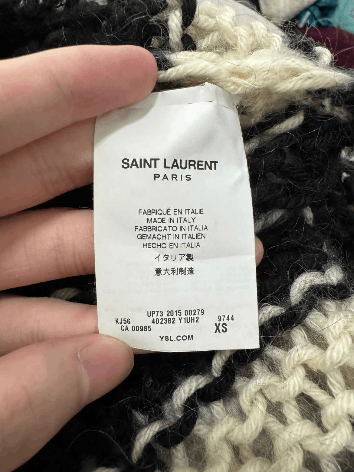 Saint Laurent Paris Saint Laurent Paris by Hedi 15AW Stripe Knitwear-2508 Size US XS / EU 42 / 0 - 7 Thumbnail