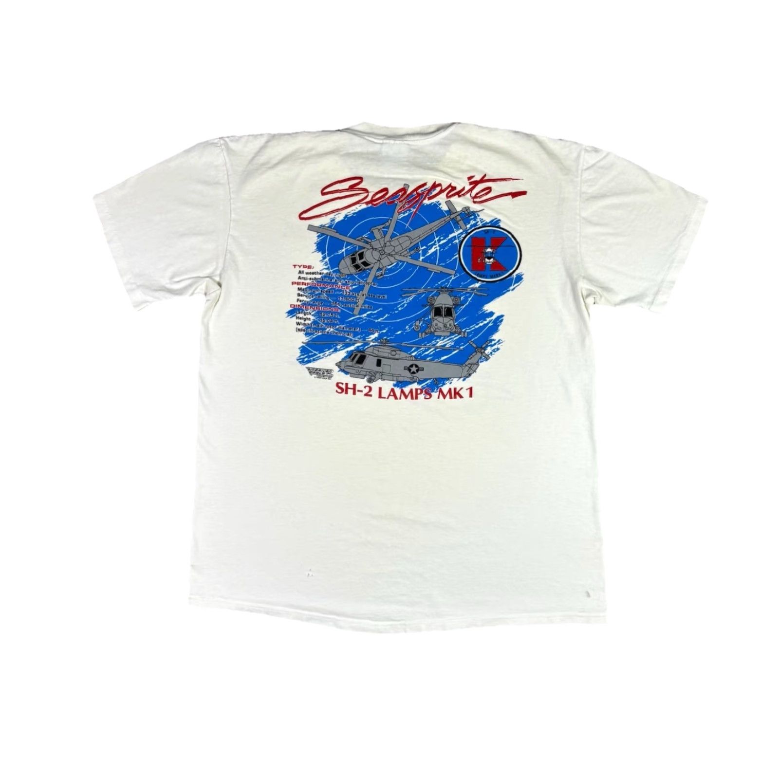 Vintage VINTAGE Stedman T-Shirt 80s Planes Graphic Print Crew Neck White Large Mens Size US L / EU 52-54 / 3 - 2 Thumbnail