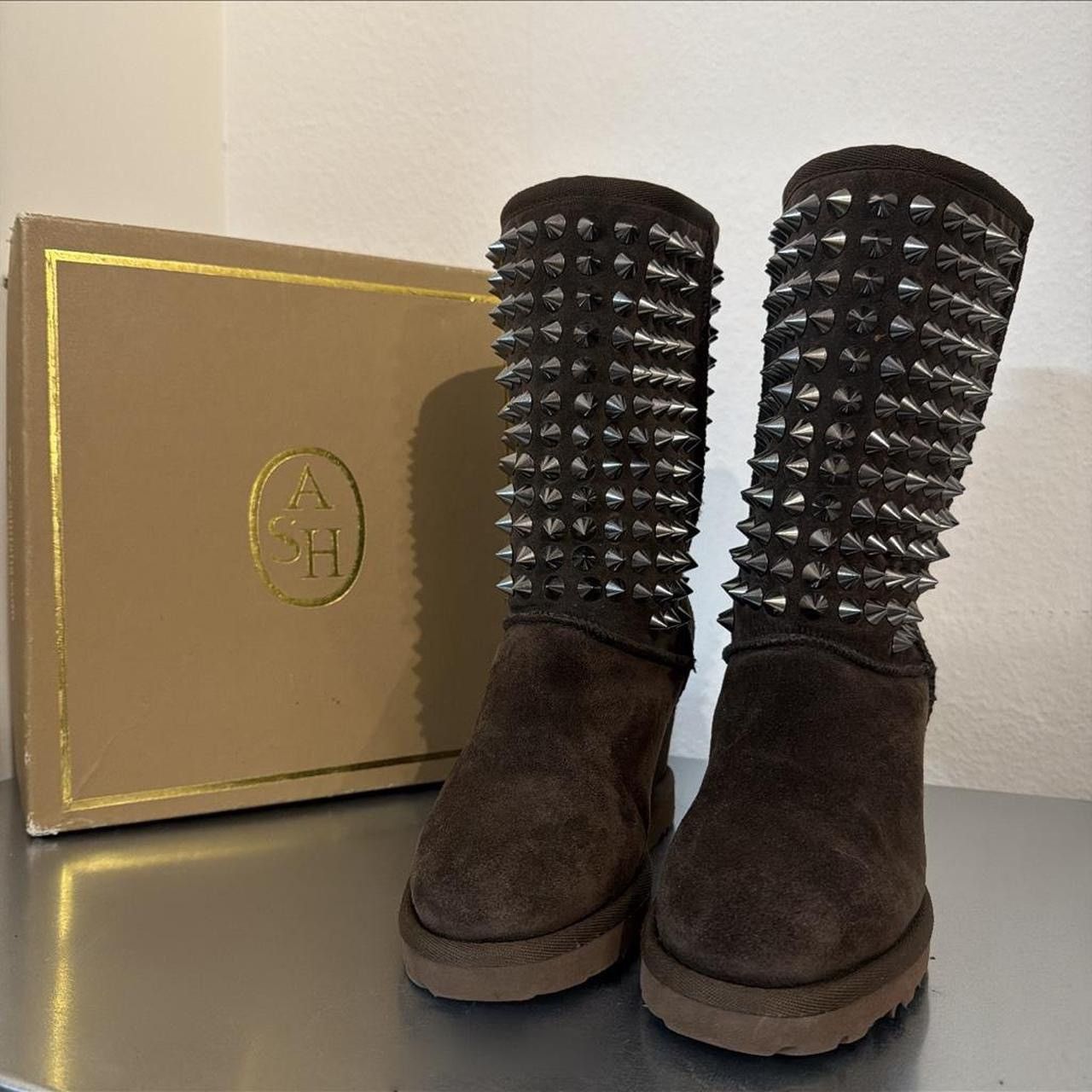 ASH ASH Rare Suede Spike Wedge UGG Boots Size US 5 / IT 35 - 2 Thumbnail