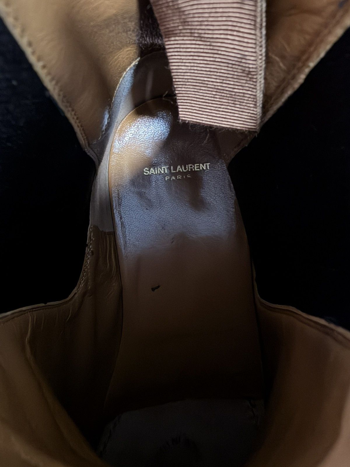 Saint Laurent Paris Saint Laurent Tobacco Wyatt Chelsea Boots Size US 12 / EU 45 - 5 Thumbnail