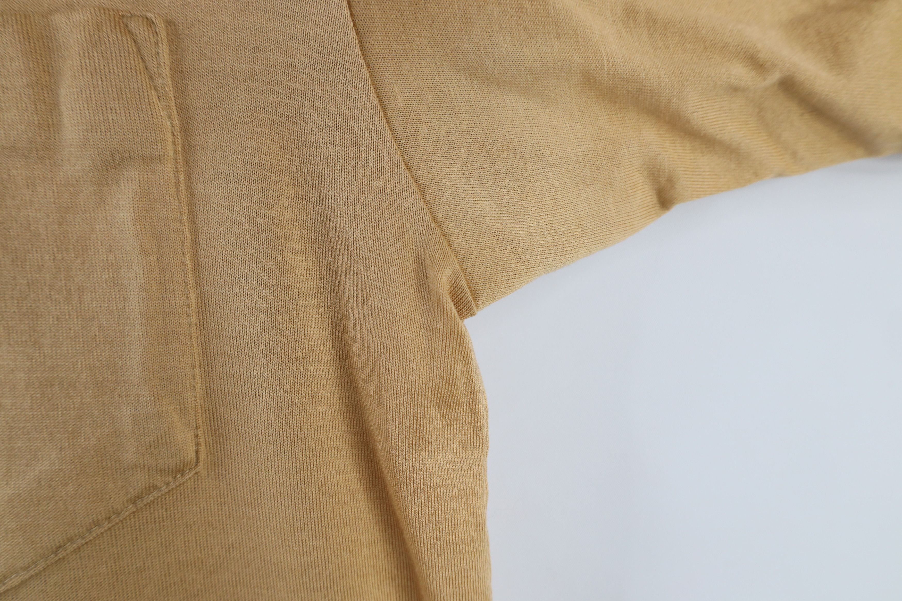Vintage Vintage 70s Streetwear Knit Collared Pocket Polo Shirt Beige Size US S / EU 44-46 / 1 - 4 Thumbnail
