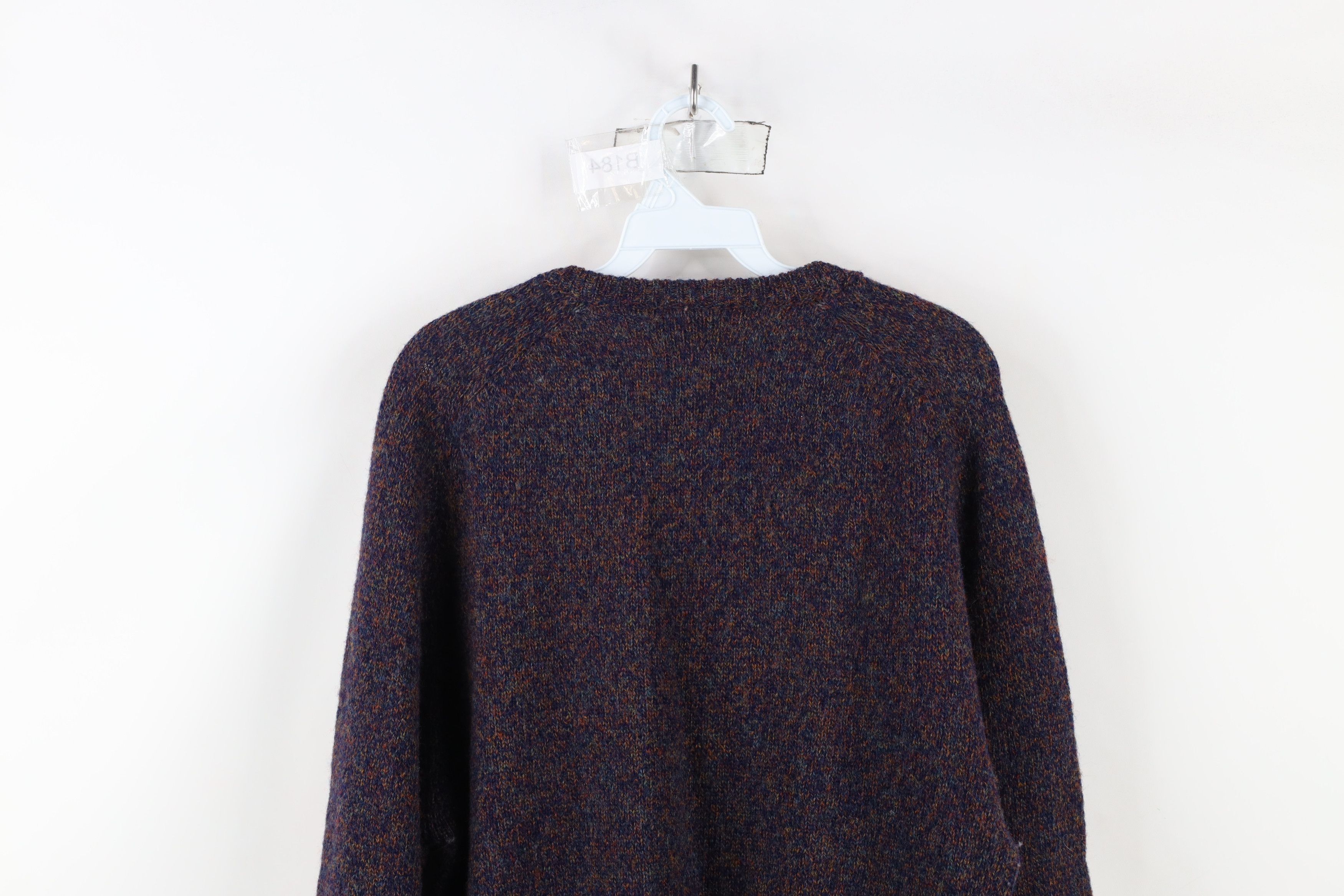 Vintage Vintage 90s Streetwear Pure Irish Wool Knit Pocket Sweater Size L / US 10 / IT 46 - 10 Thumbnail