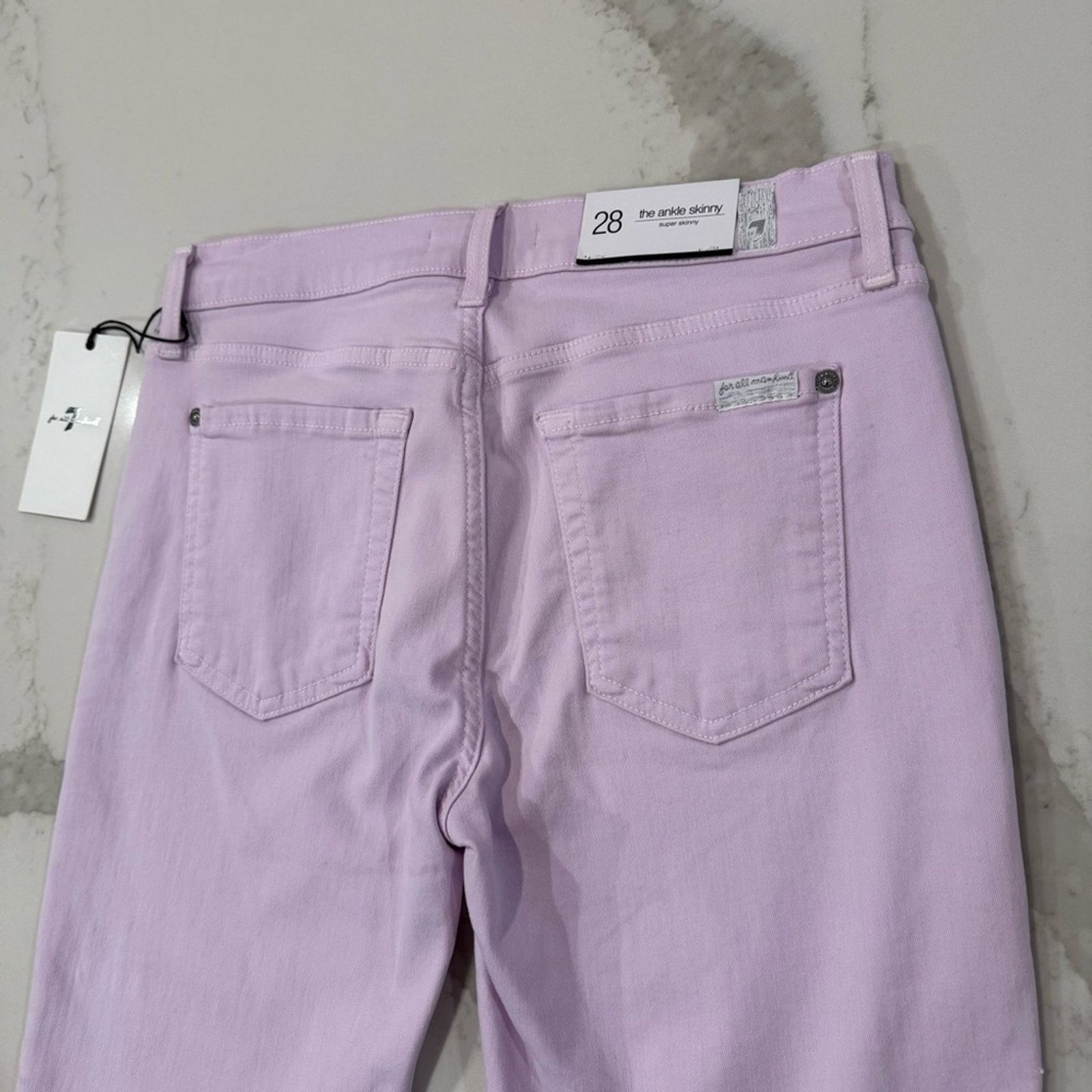 7 For All Mankind 7 For All Mankind NWT The Ankle Skinny Raw Hem Womens 28 Size 28" / US 6 / IT 42 - 10 Thumbnail