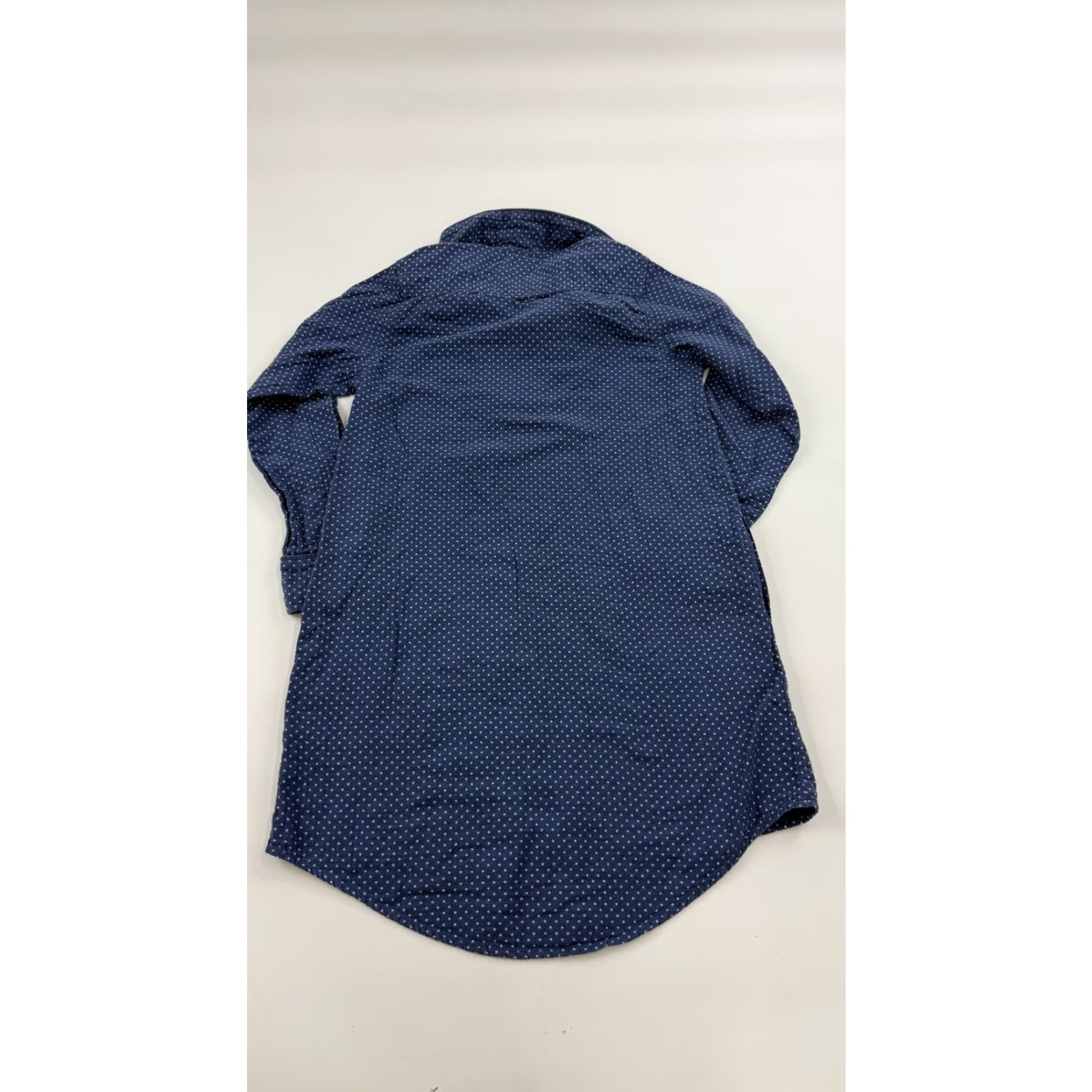 Levi's VINTAGE Levi's Shirt Women XS Blue White Polka Dot Long Sleeve Tunic Casual Top Size XS / US 0-2 / IT 36-38 - 7 Thumbnail