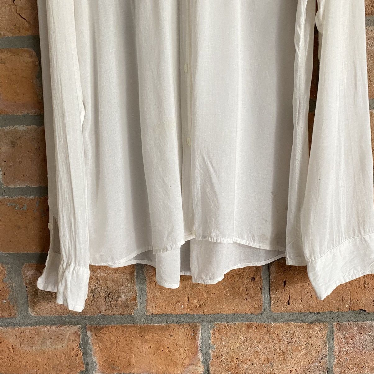 Japanese Brand G.O.A White Soft Pocket Shirt Size ONE SIZE - 4 Thumbnail
