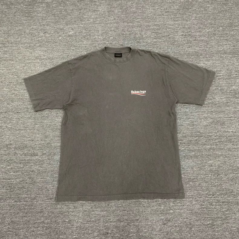 Balenciaga Balenciaga Grey wash damage done old coke short sleeves Size US S / EU 44-46 / 1 - 1 Thumbnail