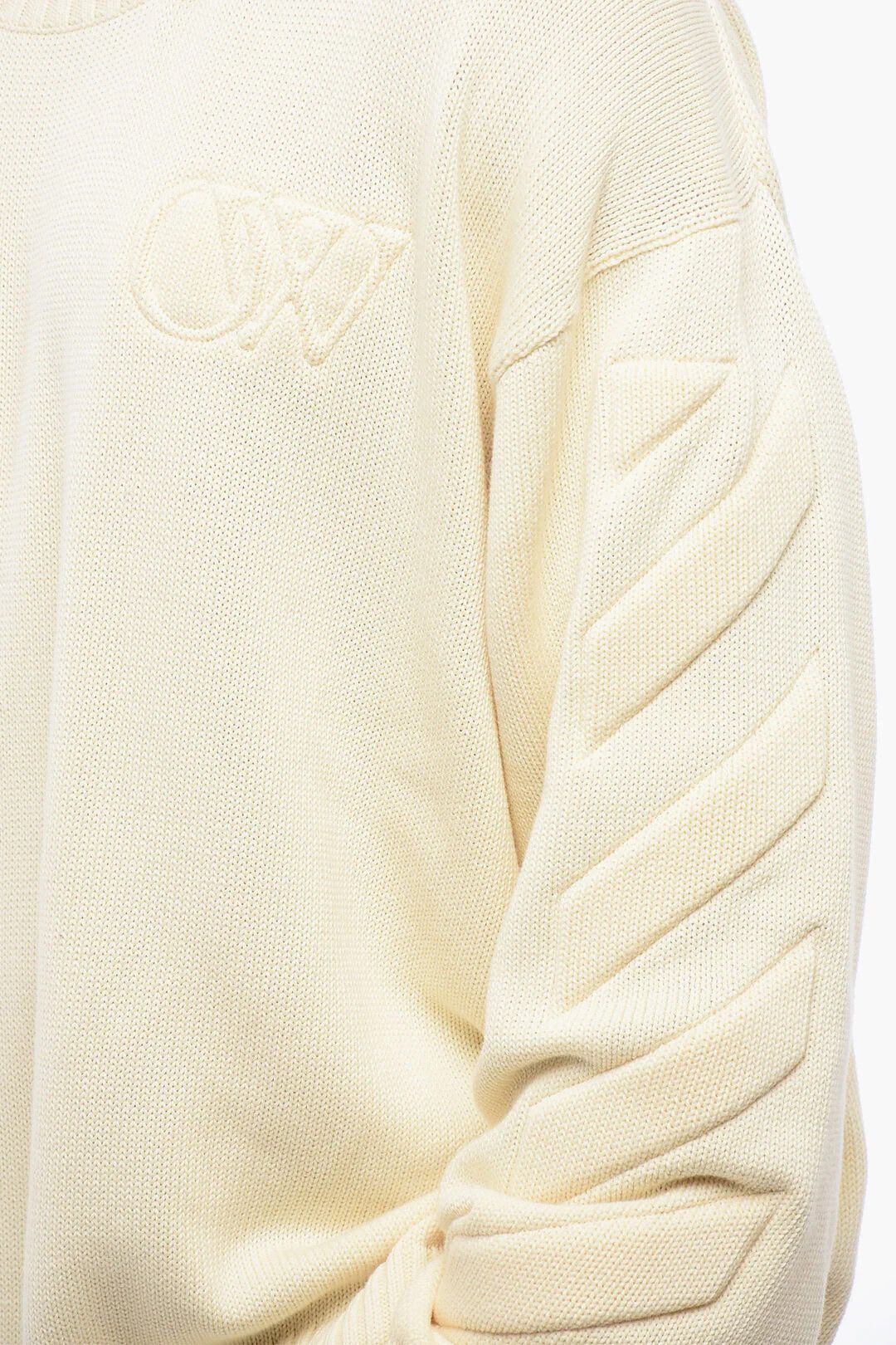 Off-White og1mm0526 Cotton Sweater in Beige Size US M / EU 48-50 / 2 - 3 Thumbnail