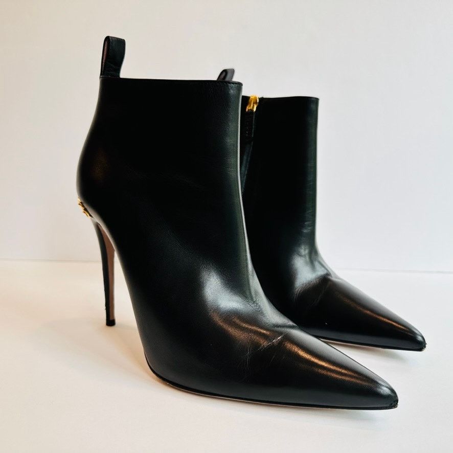 Gucci Gucci Black Ankle Boot Size 39.5 Spike Point Toe Horsebit Size US 9.5 / IT 39.5 - 2 Thumbnail