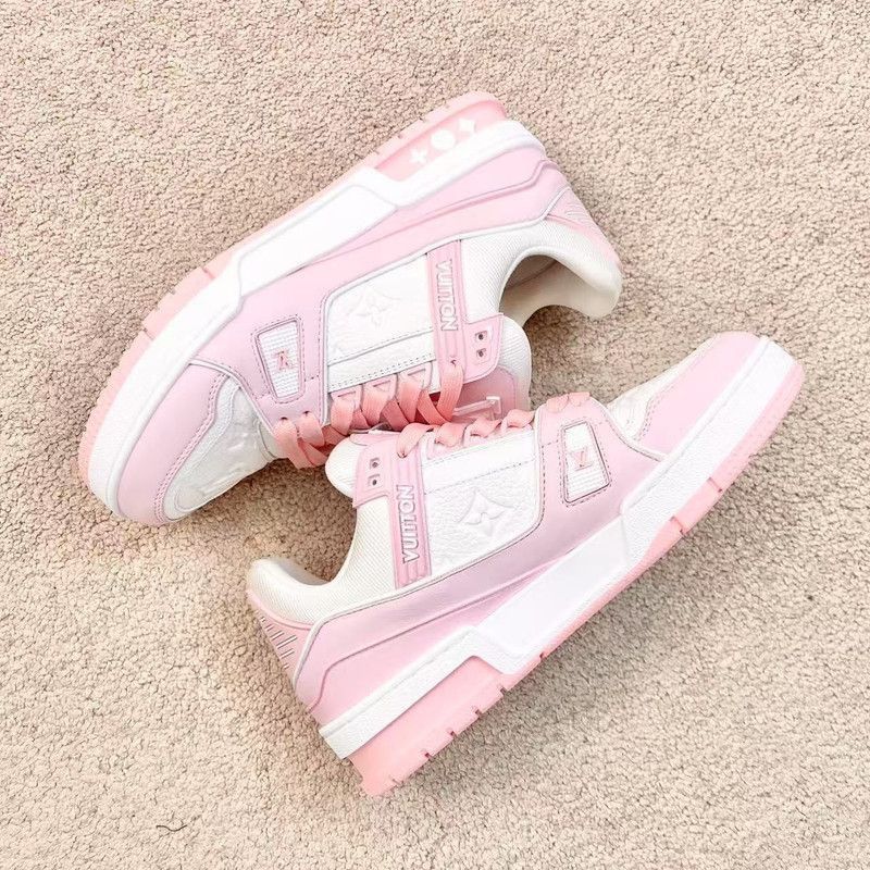 Louis Vuitton Louis Vuitton Trainer Low Top Sneakers in Rose Pink -2508 Size US 7.5 / EU 40-41 - 4 Thumbnail