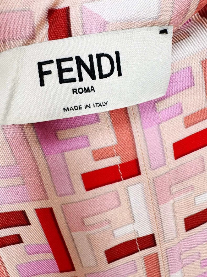 Fendi Fendi Logo Silk Midi Skirt Almost New Size 34" / US 12 / IT 48 - 3 Thumbnail