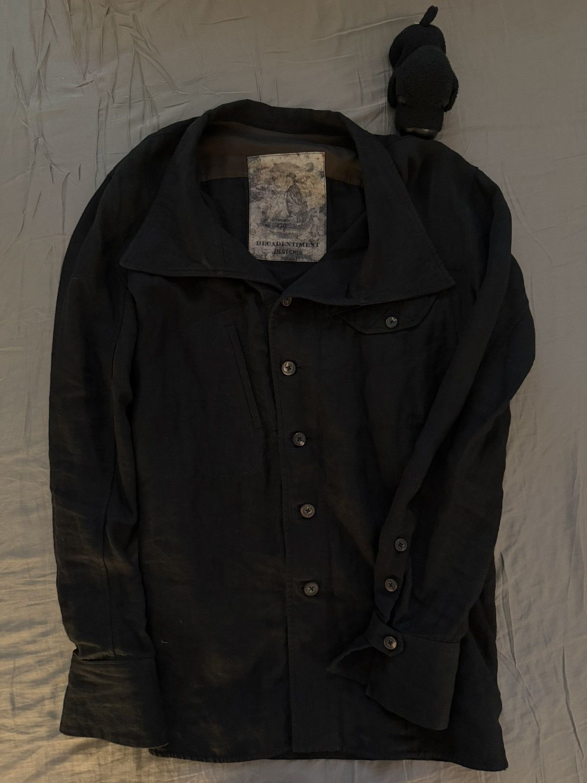 Ziggy Chen Ziggy Chen A/W 2024 Washed Black Button-Up Shirt – Size 46 Size US S / EU 44-46 / 1 - 1 Thumbnail