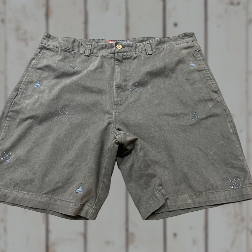 Chaps VINTAGE Chaps Mens Chino Shorts Sailboat Anchors Navy Blue Size 40 Cotton Stretch Size US 40 / EU 56 - 1 Thumbnail