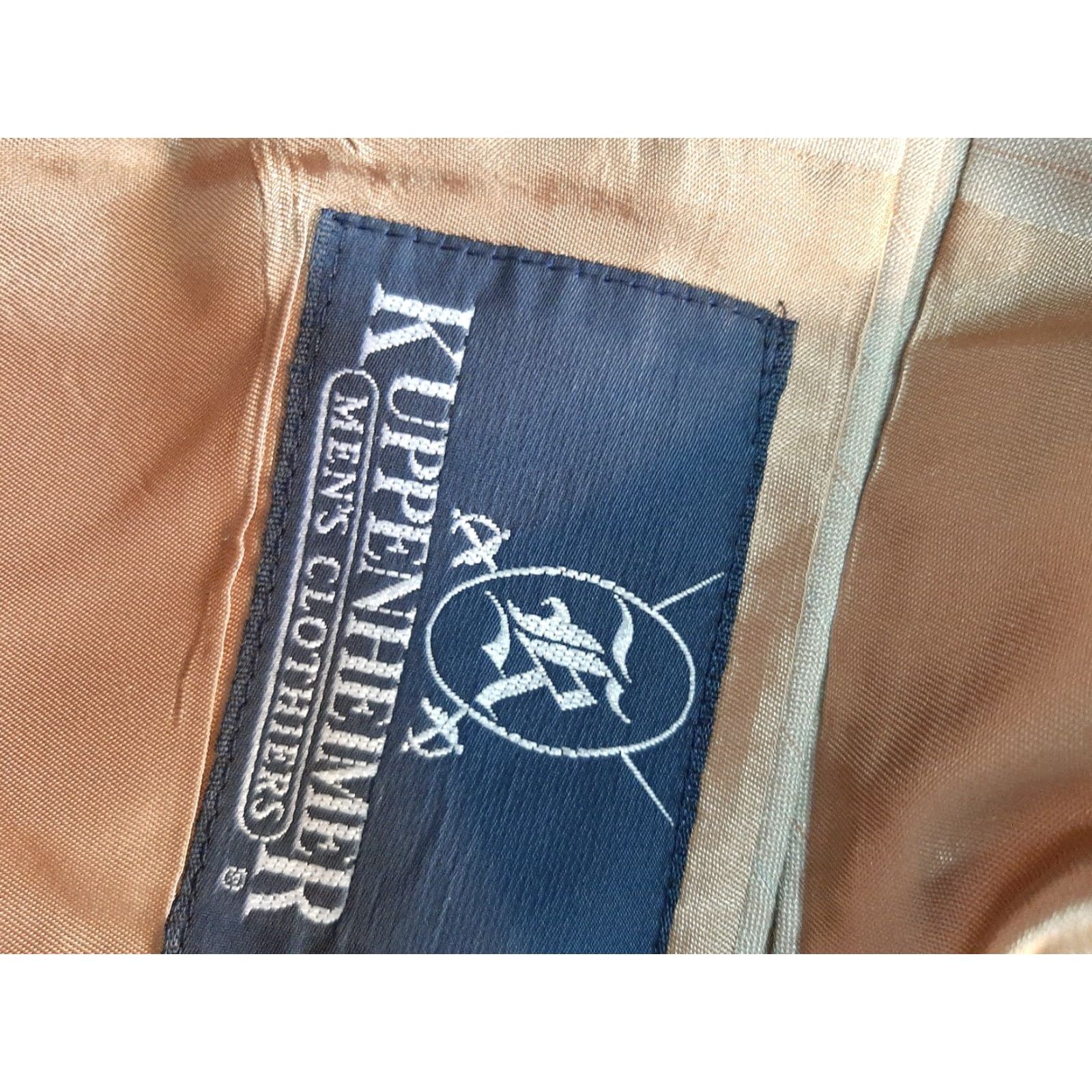 Vintage VINTAGE Kuppenheimer mens Suit Size 42 Tan Pinstripe Made in USA Vintage Size 42R - 5 Thumbnail