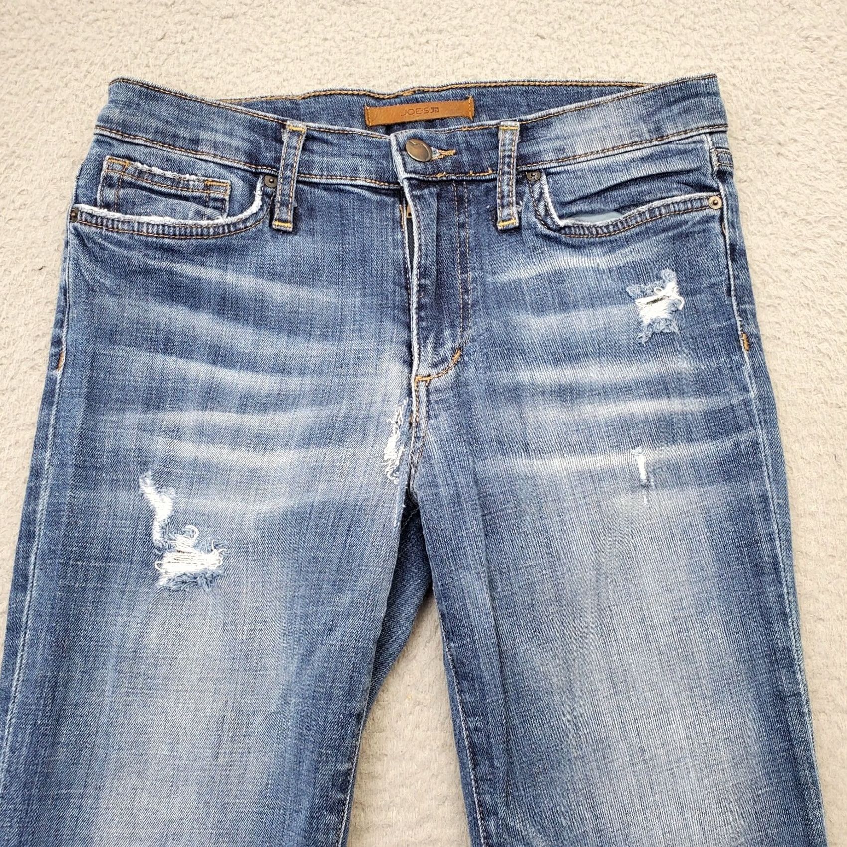 Vintage Joe's Jeans Womens Size 28 Blue Denim Super Skinny Slim Fit Stretch Distressed Jeans Size 28" / US 6 / IT 42 - 3 Thumbnail