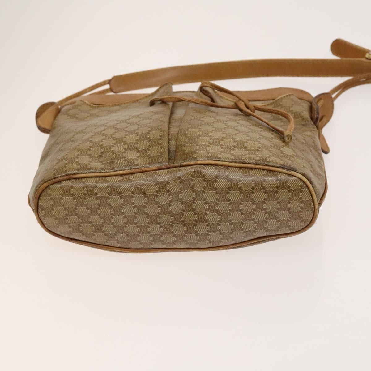 Celine CELINE Macadam Canvas Shoulder Bag Beige Gold Size ONE SIZE - 9 Thumbnail