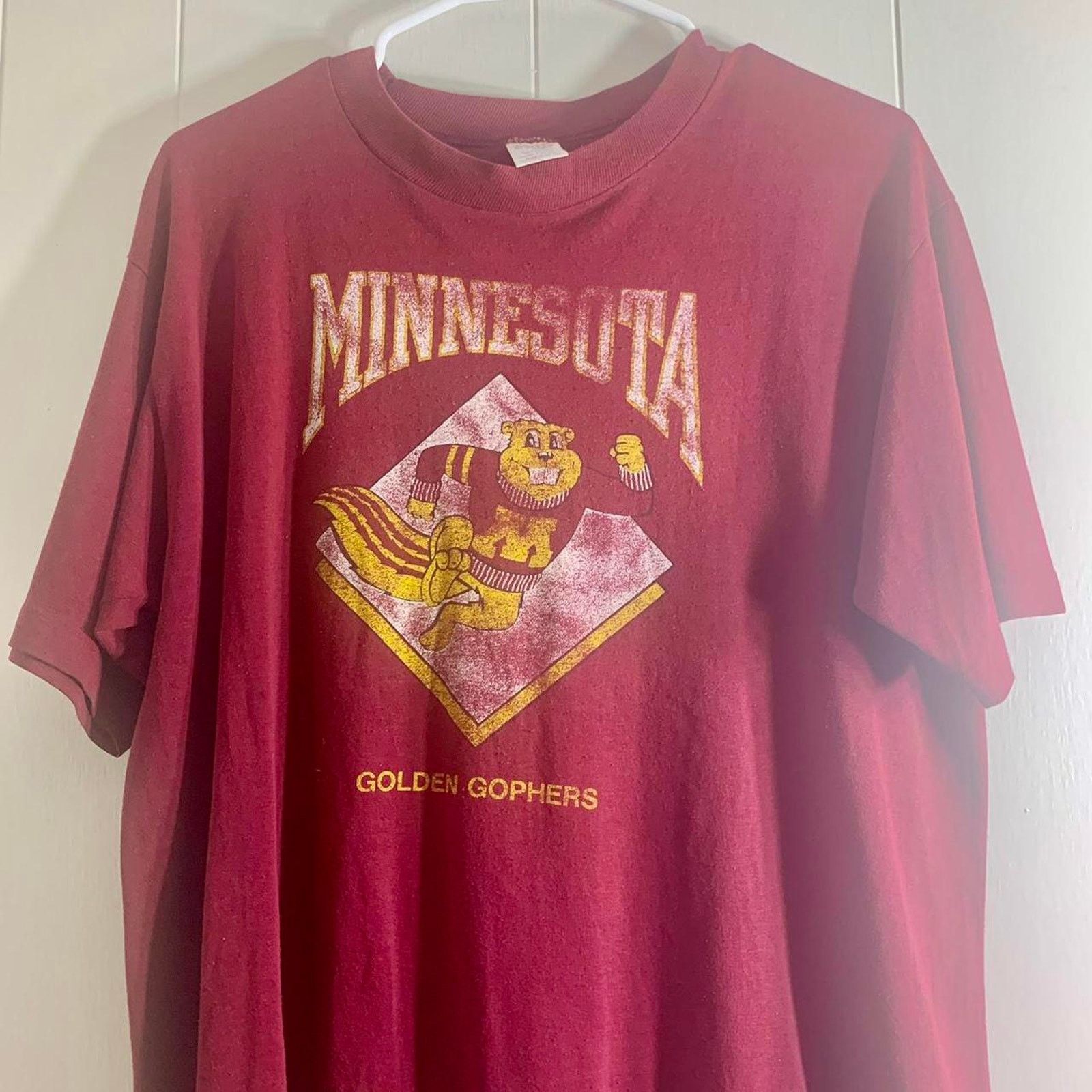 Jerzees vintage 1985 MINNESOTA GOLDEN GOPHERS single stitch t-shirt Size US L / EU 52-54 / 3 - 4 Thumbnail
