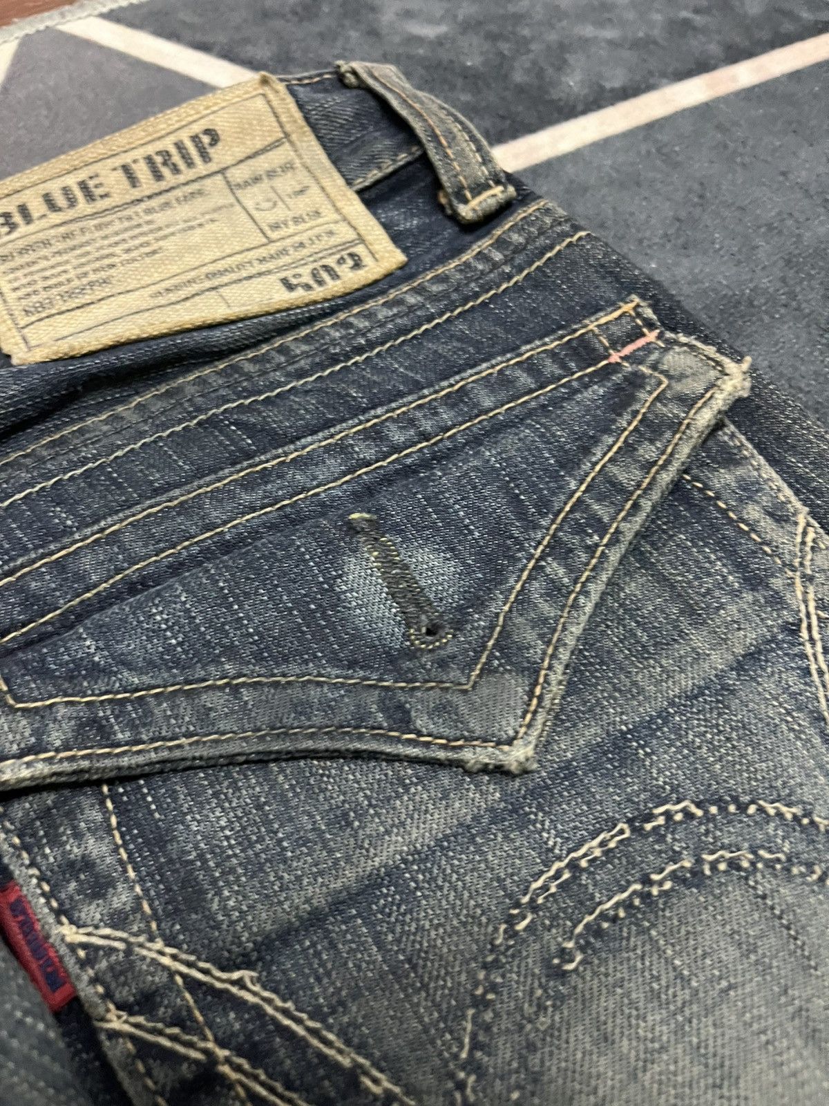 If Six Was Nine 💥Vintage Y2K Edwin Distressed Straight Cut Jeans Size US 34 / EU 50 - 22 Thumbnail