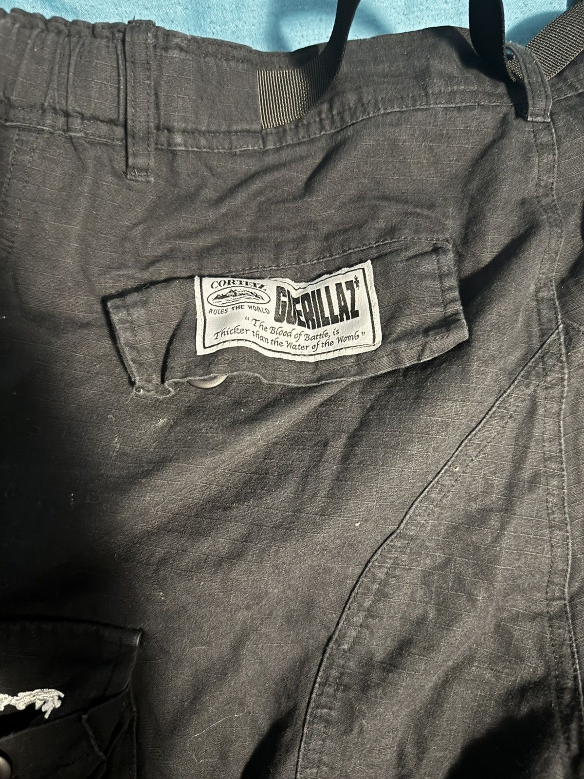 Corteiz Corteiz 4Starz Special Edition Guerillaz Cargos -Black/White Size US 34 / EU 50 - 7 Thumbnail