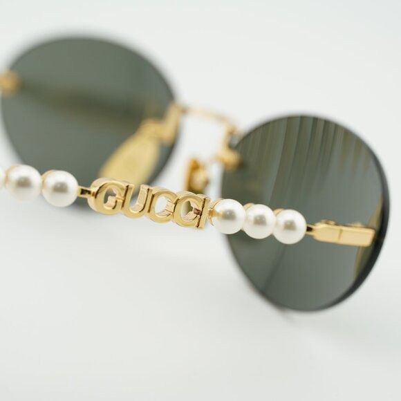 Gucci Gucci GG1922S 001 Sunglasses Gold with White Pearl Oval Size ONE SIZE - 6 Thumbnail