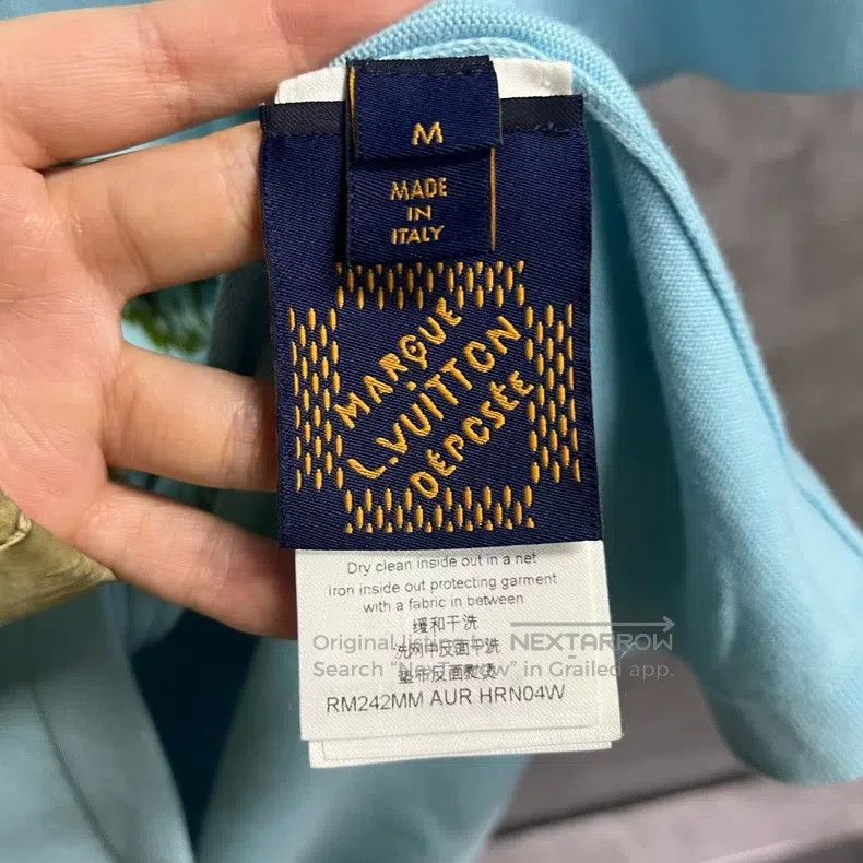 Louis Vuitton Louis Vuitton Blue Crew Neck Monogram Logo Embroidered Sho Size US M / EU 48-50 / 2 - 3 Thumbnail