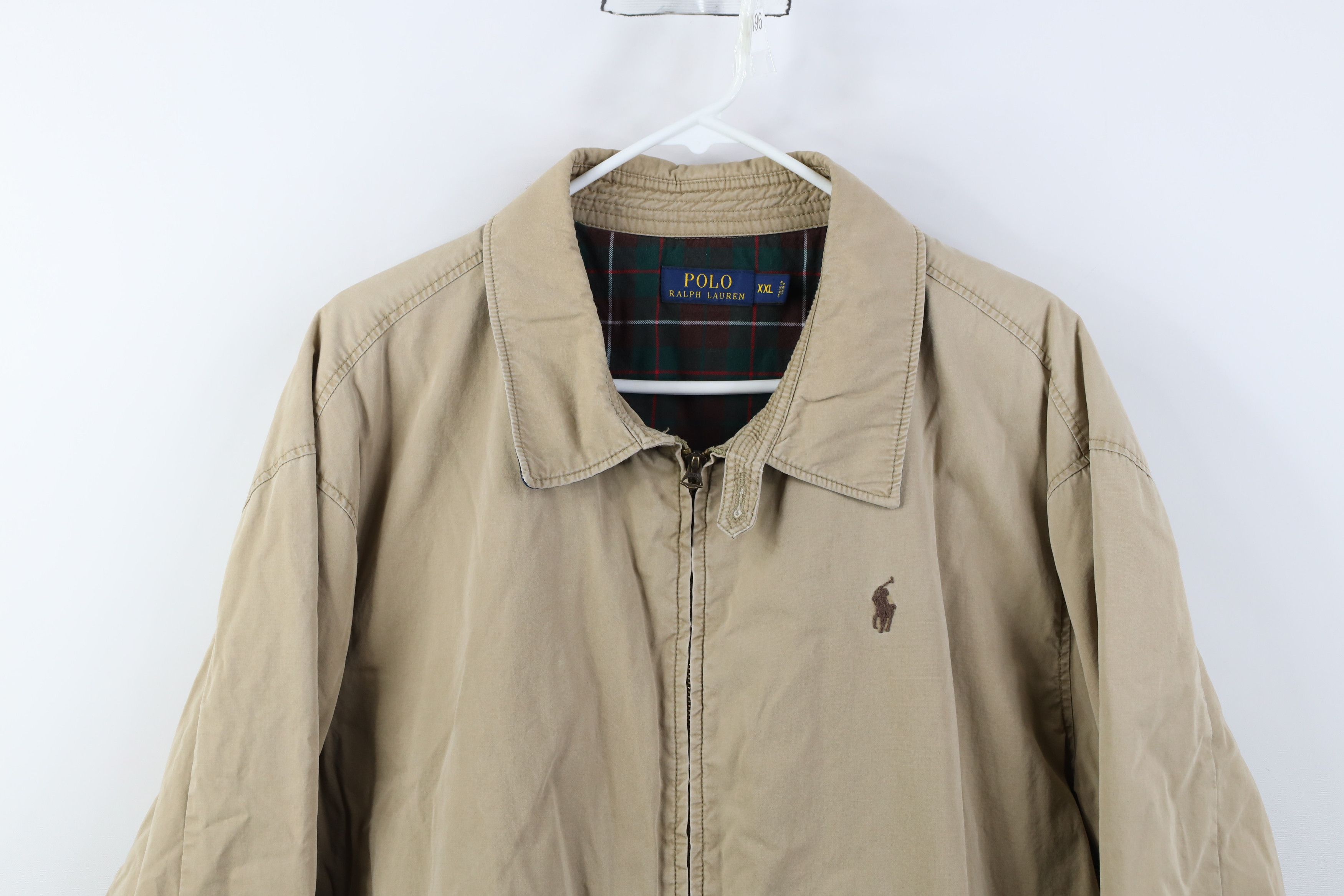 Ralph Lauren Vintage Ralph Lauren Lined Full Zip Bomber Jacket Beige Size US XXL / EU 58 / 5 - 2 Thumbnail