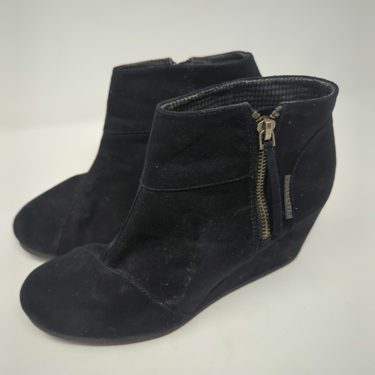 Other Attention Emmy Black Booties Wedges Booties Womens Size 7 Size US 7 / IT 37 - 1 Thumbnail