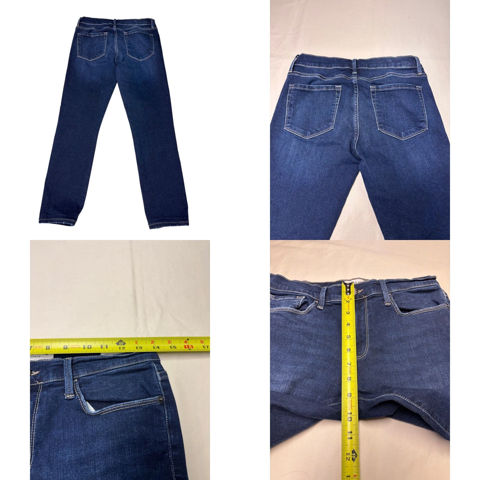 Frame FRAME Le Skinny de Jeanne Crop Dark Wash High Rise Skinny Jeans Women's 28X26 Size 28" / US 6 / IT 42 - 8 Thumbnail